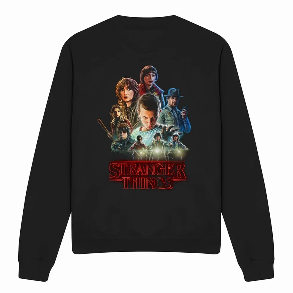 Stranger Things Season One Poster Unisex Sweatshirt Black