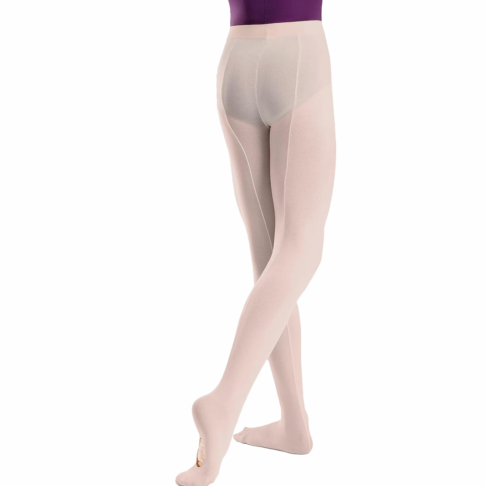 So Danca - Medias convertibles con costuras de malla para niños, ultra suaves Pro, ballet, baile, 85% nailon, 15% elastano - TS95