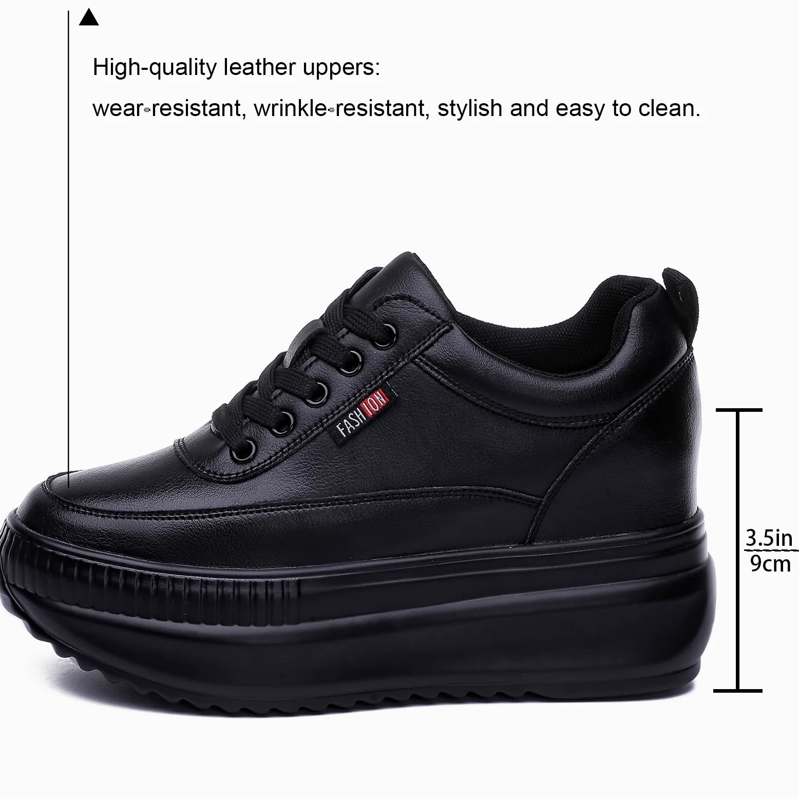 Zapatillas de Cuña Deportivas Mujer Zapatillas de Deporte Moda Plataforma Transpirables Aumento de Estatura Invisible Zapatos Cuña 9CM