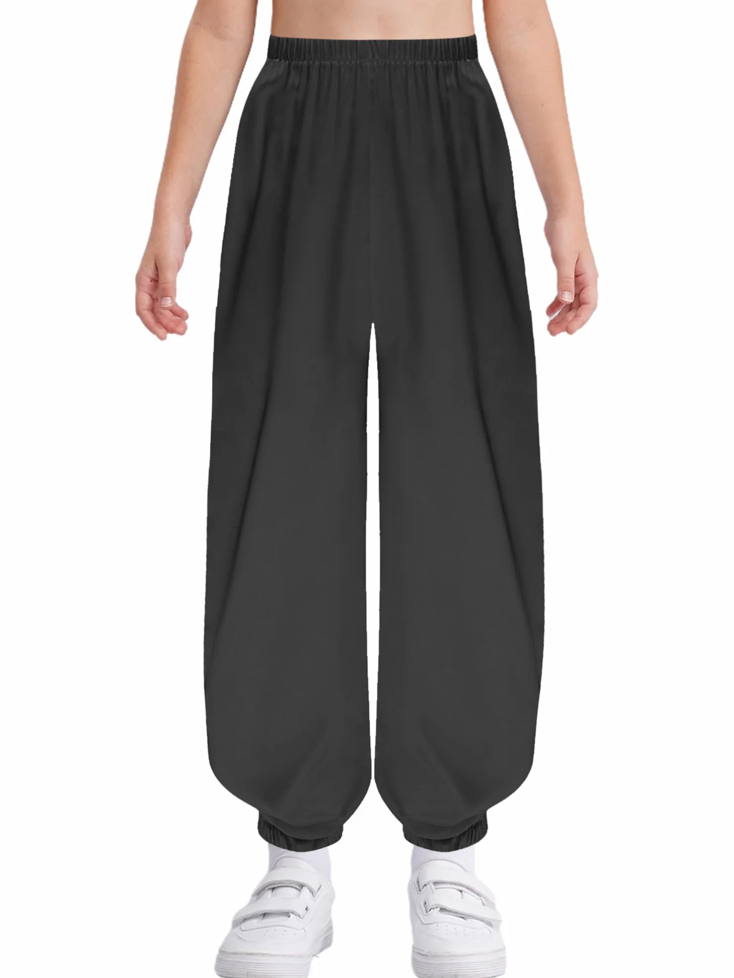 Pantalones De Uniforme De Kung Fu para Niños Satén Cintura Elástica Pierna Ancha Disfraz Danza