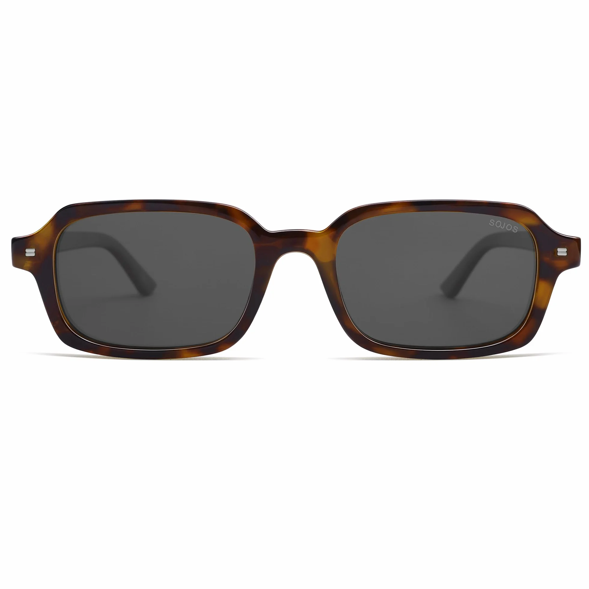 SOJOS Gafas de sol rectangulares polarizadas retro con protección UV400 SJ2610
