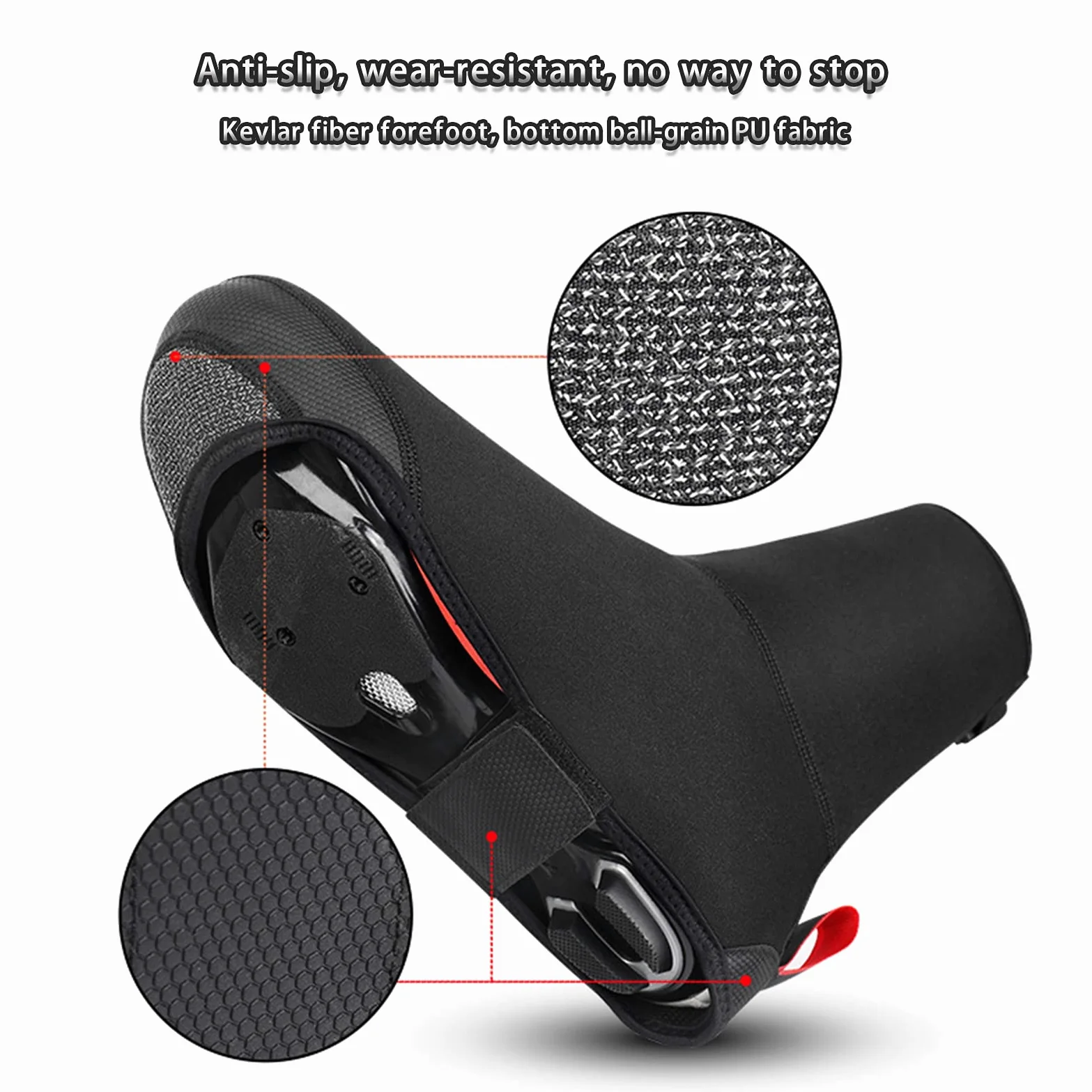 Cubrezapatillas de Ciclismo Impermeable Resistente al Viento Forro Polar MTB Carretera CáLido Calzado de Bicicleta Fundas Bicicleta Protector TéRmico de Invierno Cubrezapatillas