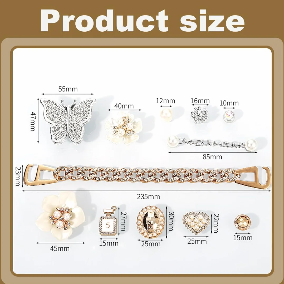 32 adornos para zapatos con diamantes de cristal, accesorios para zapatos DIY, diseño de flores, accesorios brillantes con diamantes de cristal, para cumpleaños de mujeres y niñas.
