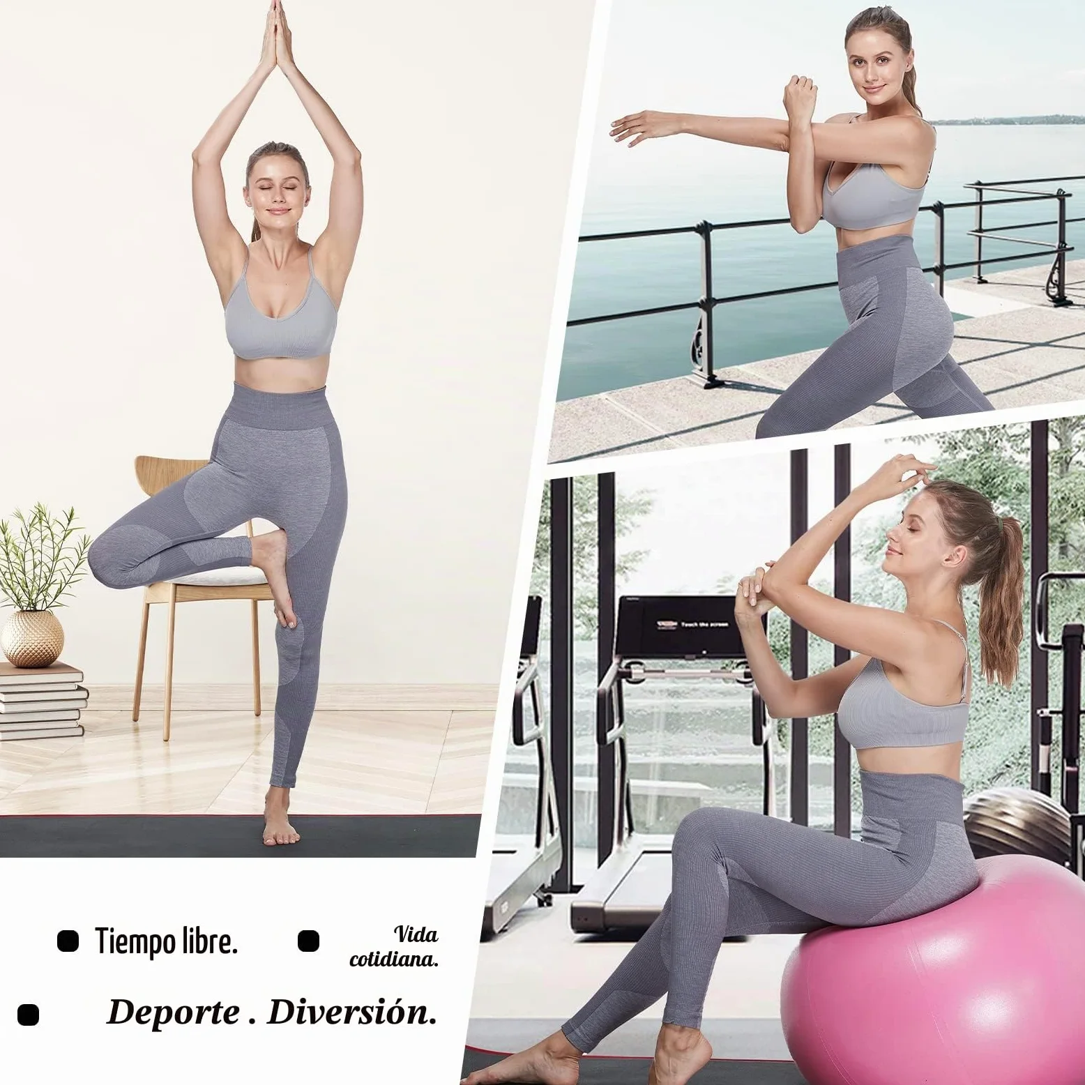 Vertvie Conjunto básico de Sujetador Deportivo para Mujer, 2/3/4, sin Aros, Acolchado, con Sujetador de Espaguetis