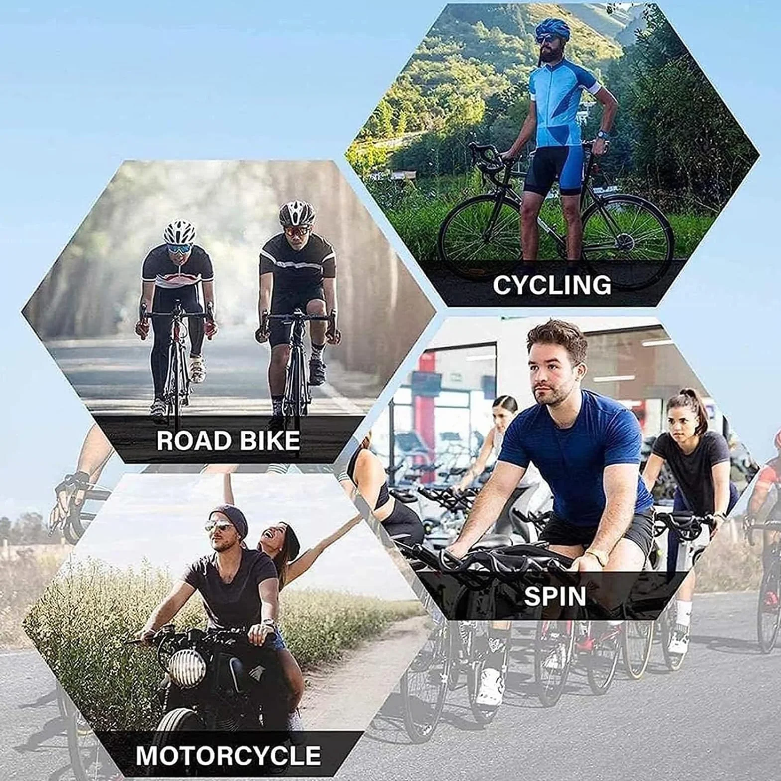 FFFF & OLFEH Conjuntos de Camisetas de Ciclismo for Hombres, Cycling Skinsuit Triatlón for Hombres, Pro Manga Corta Traje de Ciclismo, Racing Tri Suit de Bicicletas, MTB Mono
