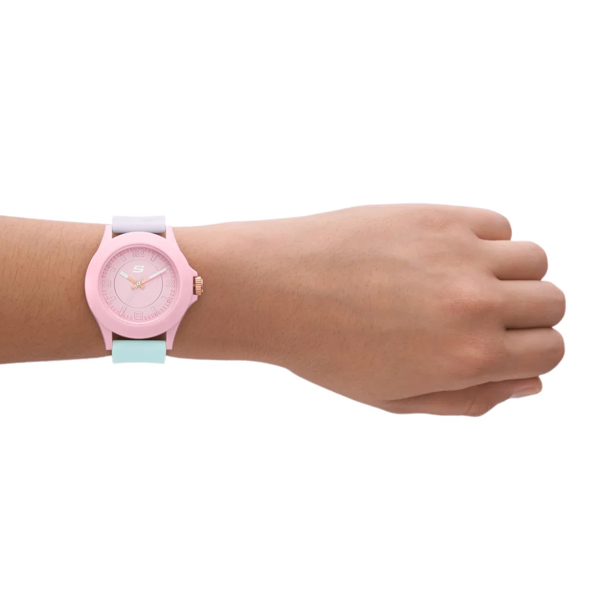Skechers Women's Rosencrans Quartz Watch with Silicone Strap, Two-Tone, 20 (Model: SR6215)