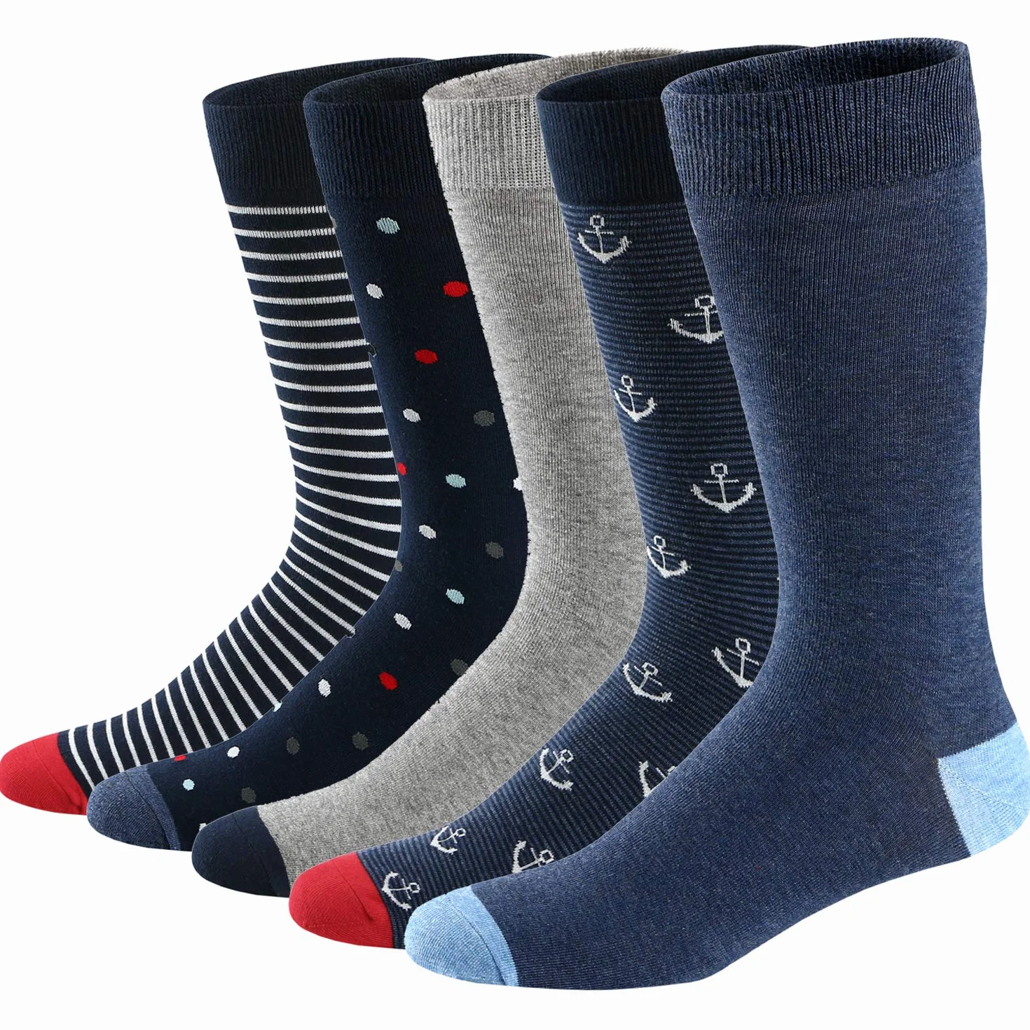 Calcetines Estampados Hombre Casuales Divertidos Calcetines altos de Colores con Algodón Fino