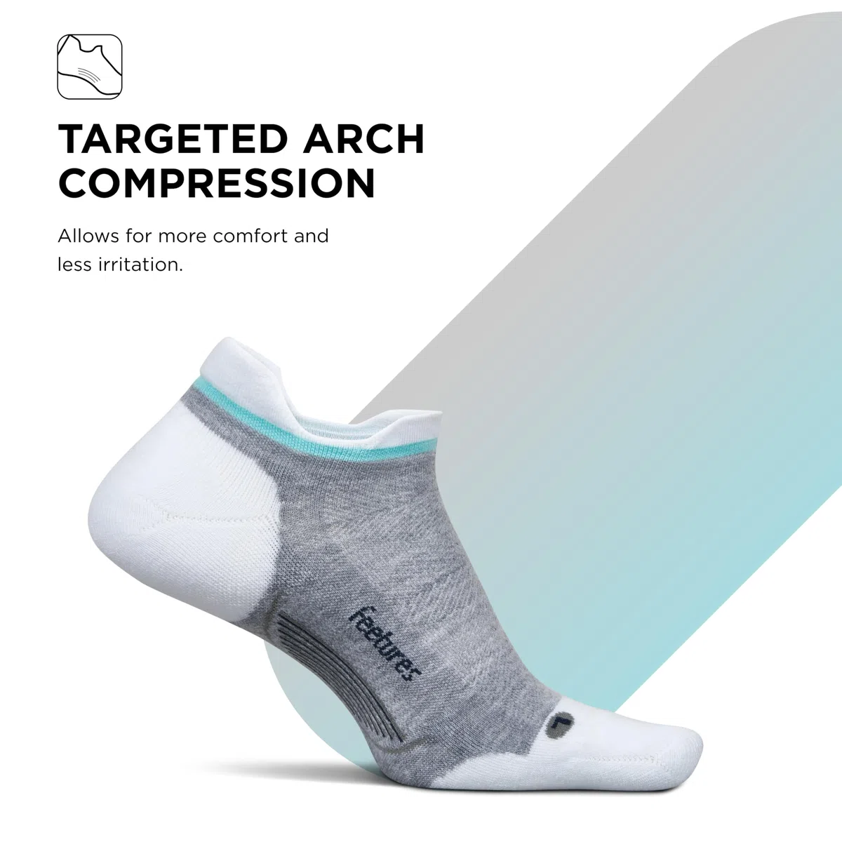 Feetures Elite Golf Max - Calcetines tobilleros acolchados con compresión específica