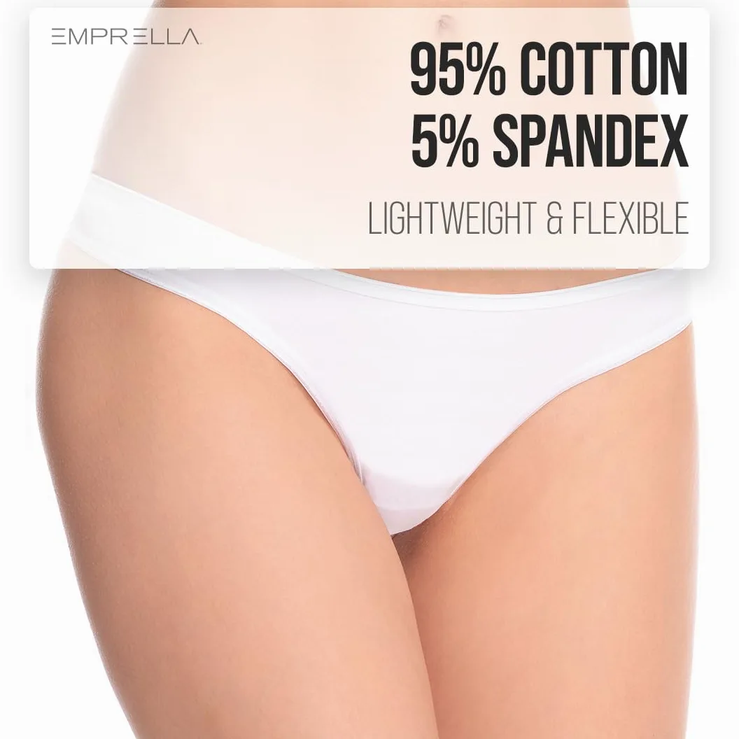 Emprella ropa interior de algodón para mujer, paquete de 8 o 5 unidades para mujer, sin costuras, bragas descaradas - Multi color - Small