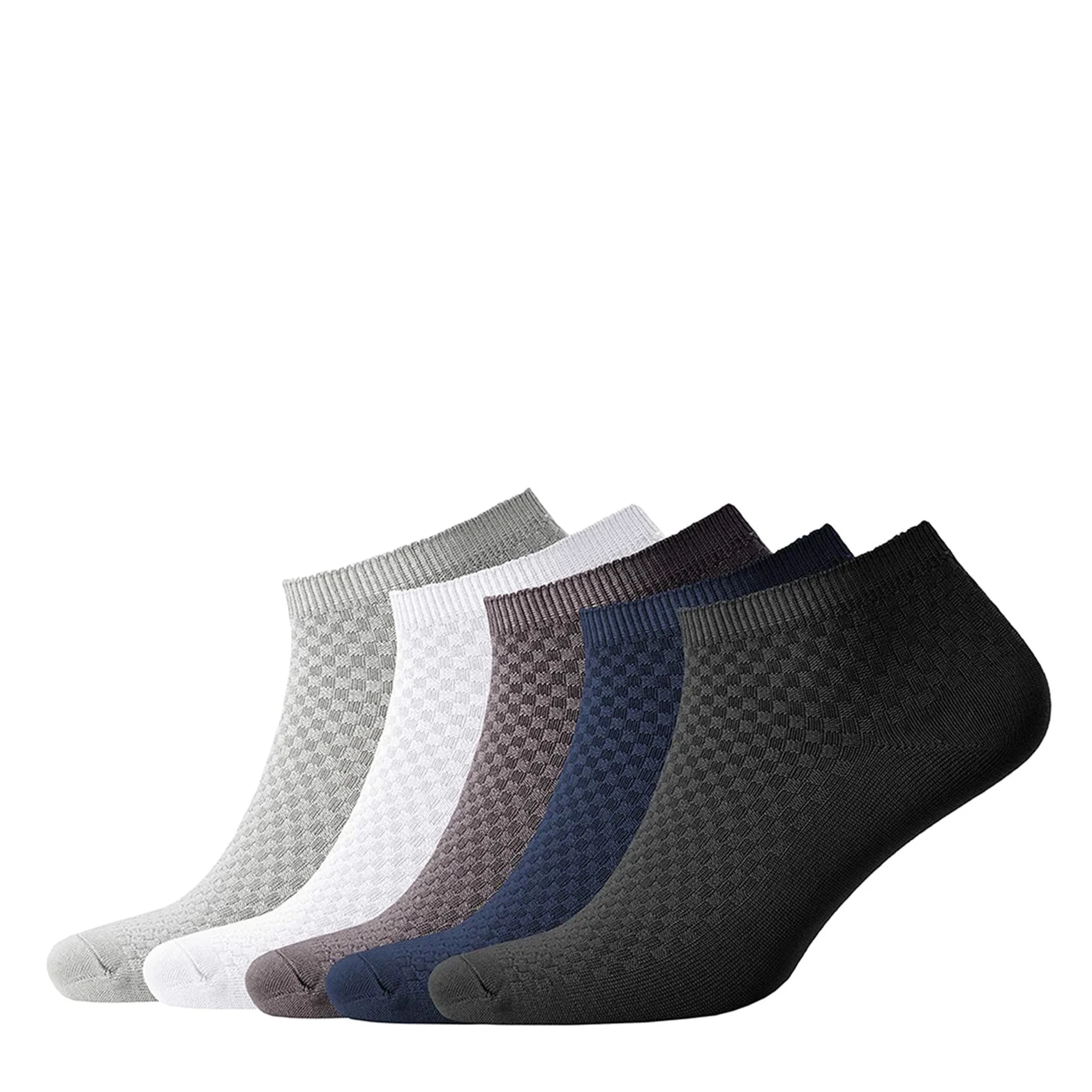 ZZSRJ 5 Pares/Batch Men's Business Socks Tobillo Vestido Calcetines Casual Hombre Menores Calcetines de Tallas EU38-45 (Color : 5 Pairs Black, tamaño : EUR 39-45(US 6-11))