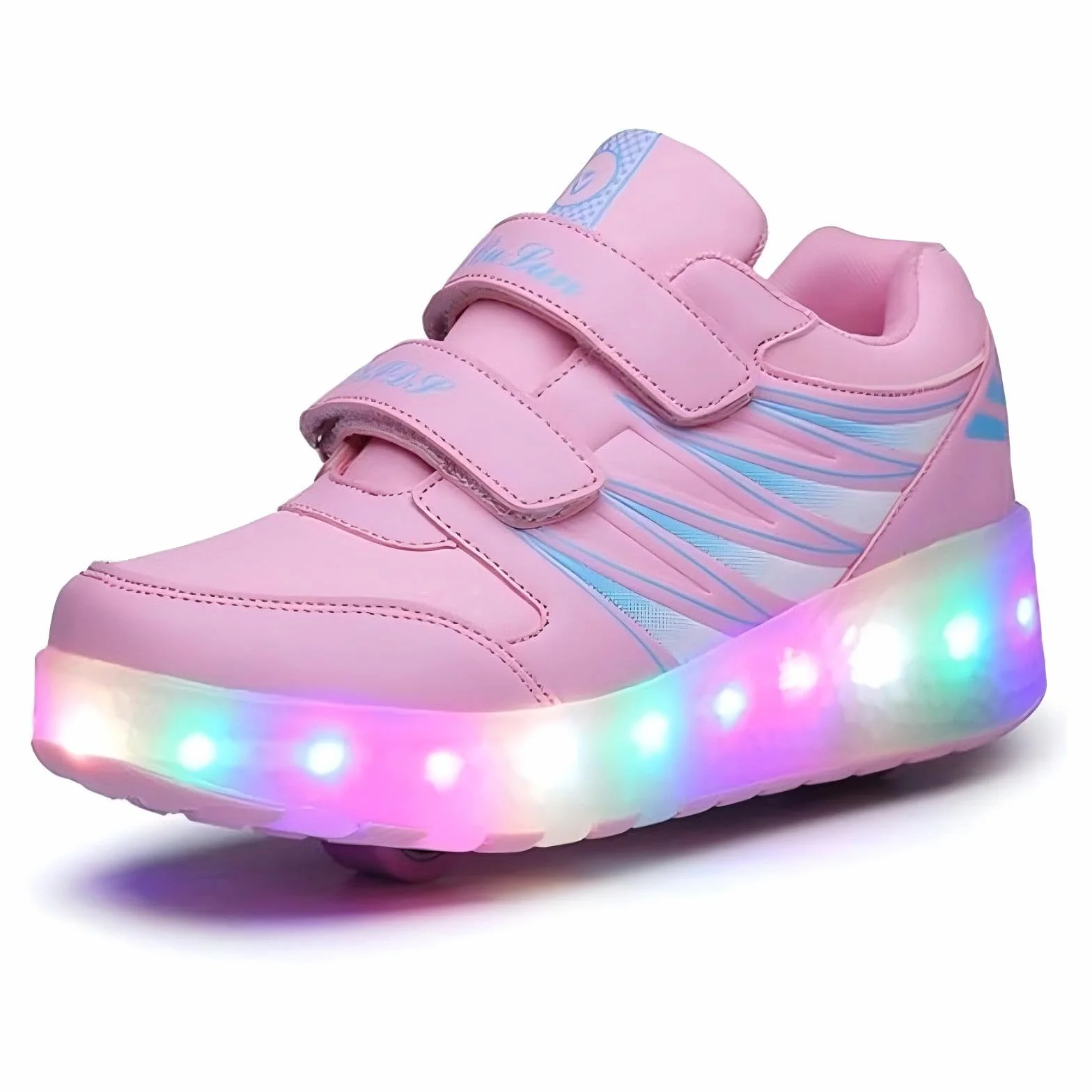 Zapatos con ruedas LED Recargable USB Doble Rueda Exterior para Niños