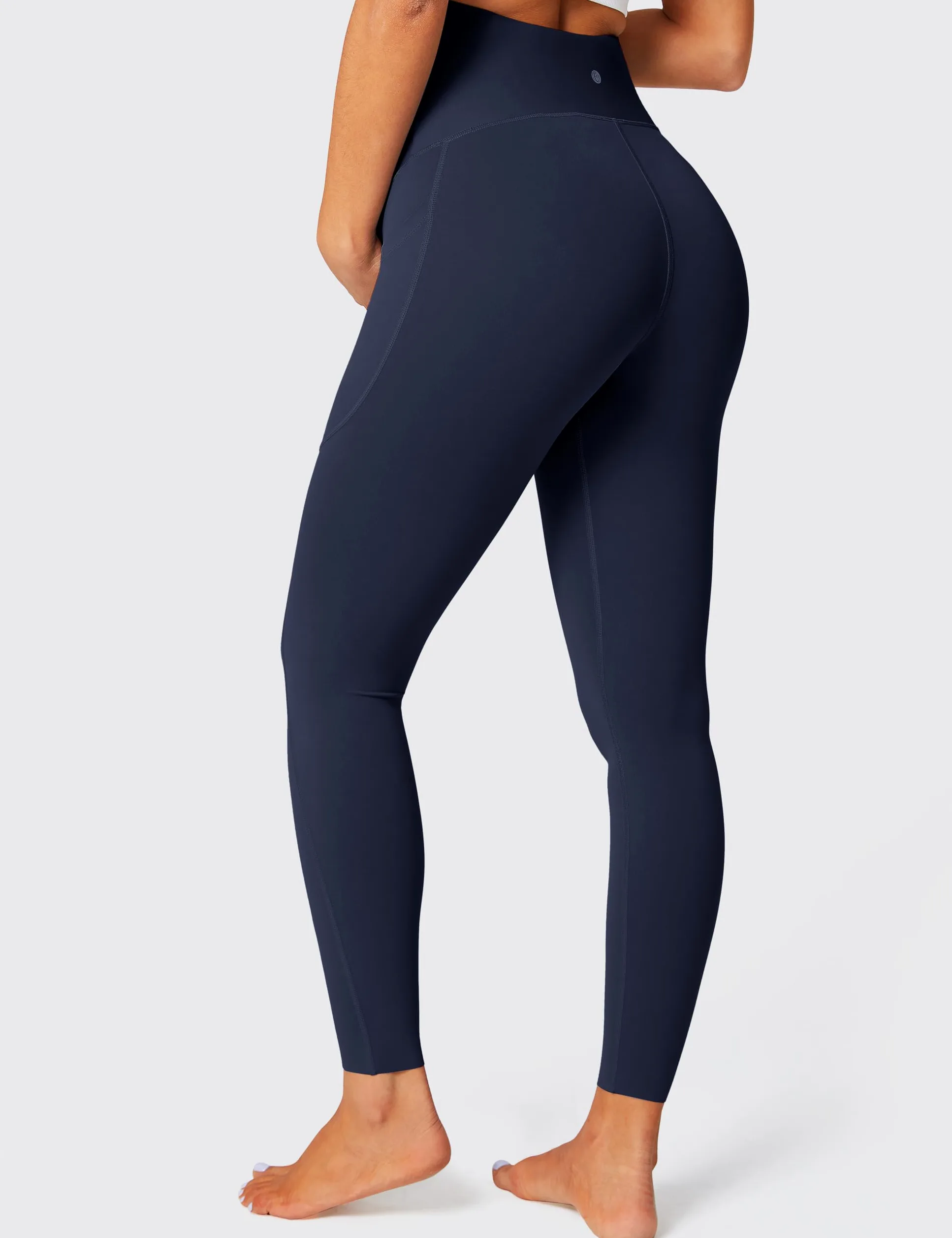 BAYDI Leggings de maternidad para mujer con bolsillos, opacos, largos, de cintura alta, pantalones de maternidad, suaves, elásticos, pantalones de embarazo