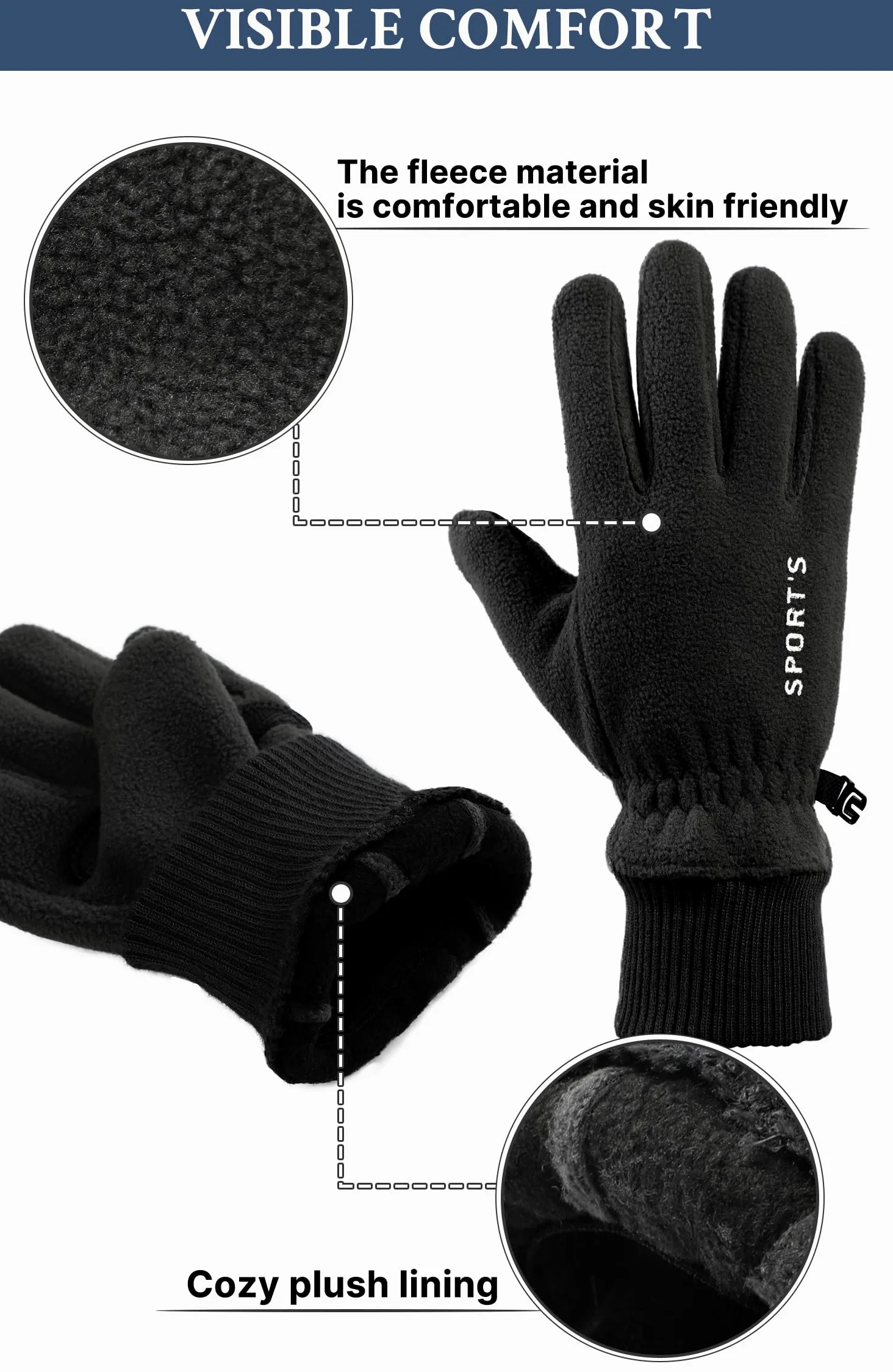 Guantes de invierno para mujeres y hombres - Guantes de invierno para mujeres en clima frío, pantalla táctil grande, sólidos, ligeros, impermeables y térmicos para correr, ciclismo,