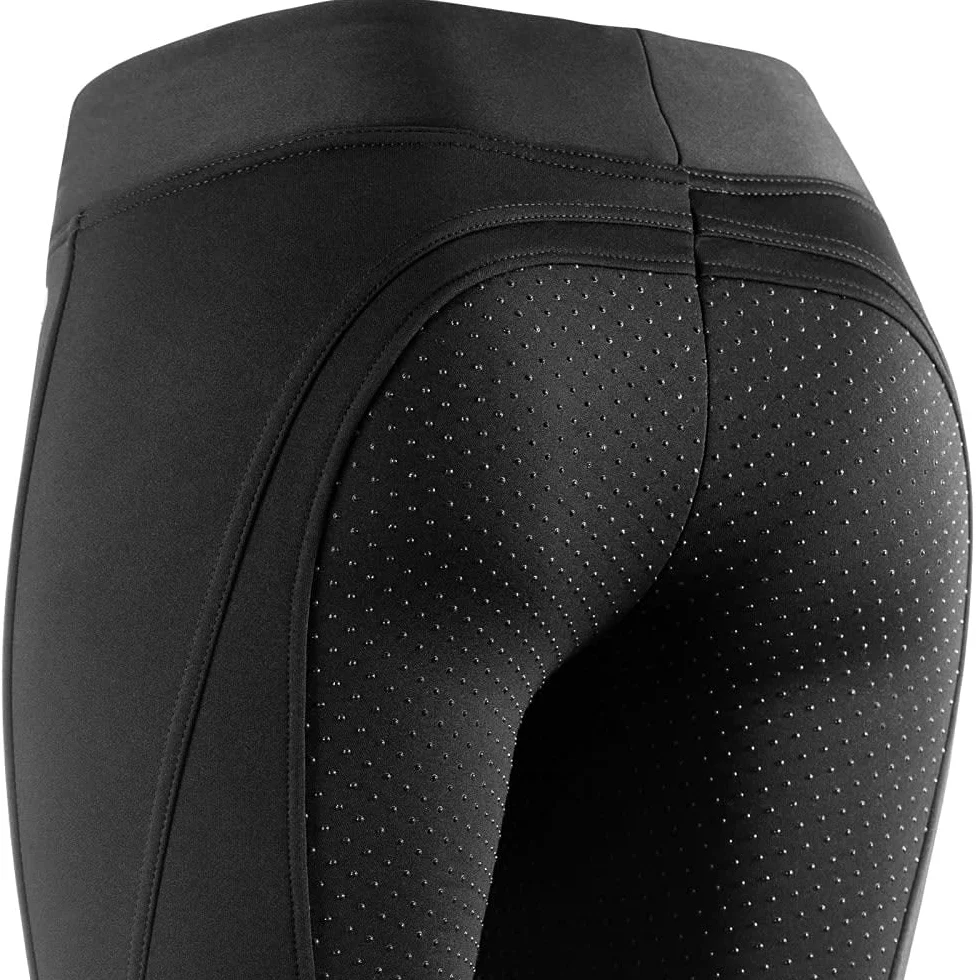 HORZE Active - Mallas de equitación de Silicona con Forro Polar para Mujer, Negro -, 36 US