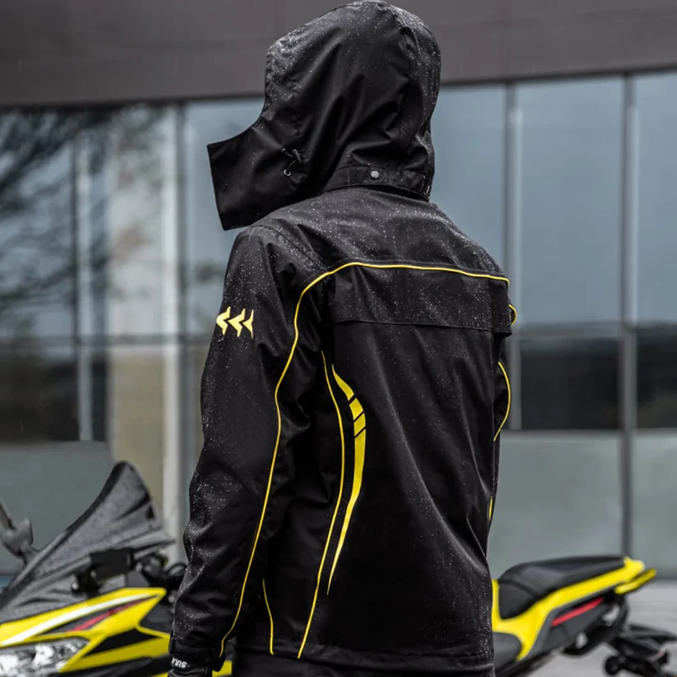 Lixada Traje de Lluvia Impermeable para Motocicleta Hombre Mujer Chaqueta y Pantalones
