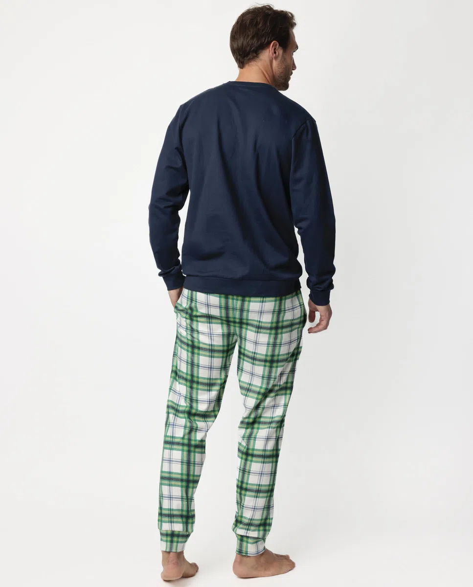 Disney Pijama Manga Larga Felpa ski Mouse para Hombre