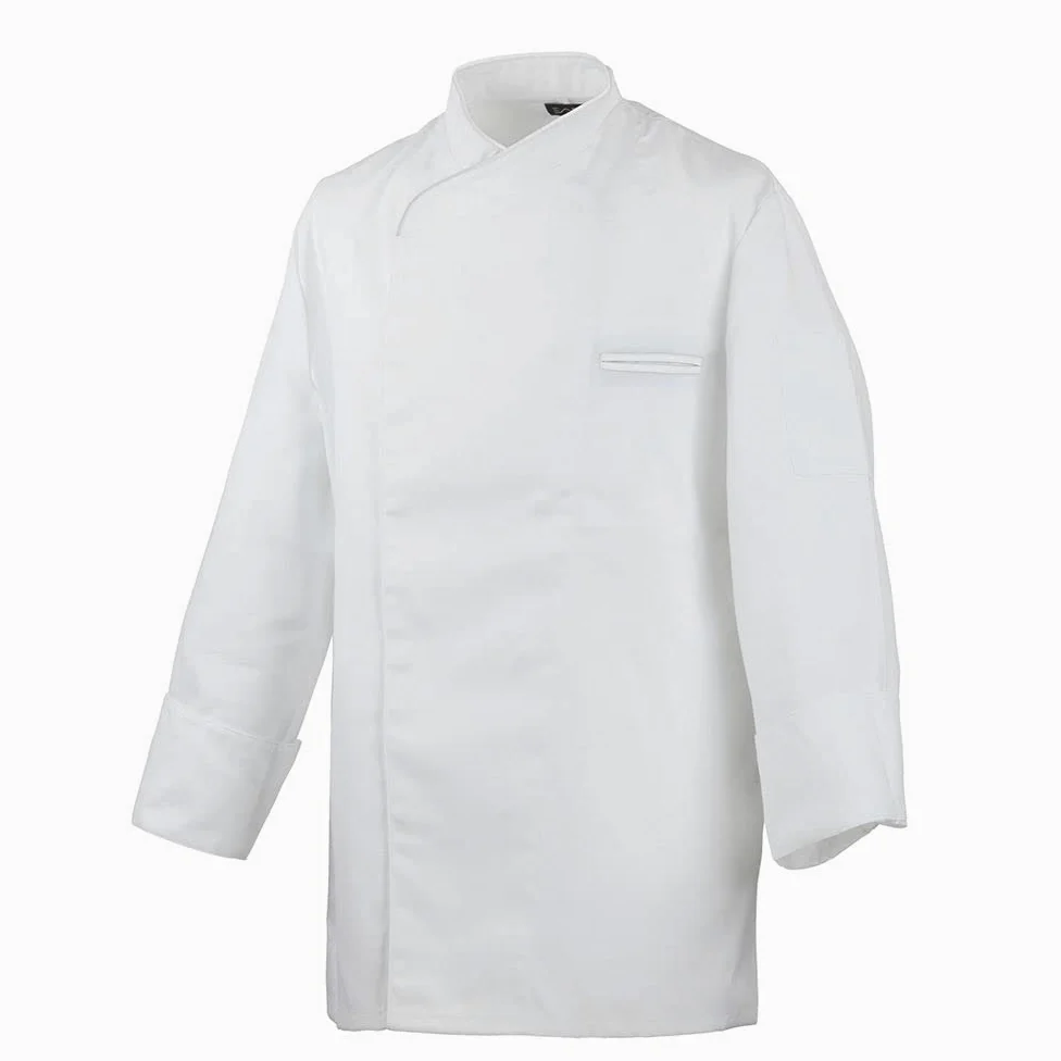 Exner 216 - Chaqueta de cocinero de manga larga con botones de presión, Blanco, XXXL