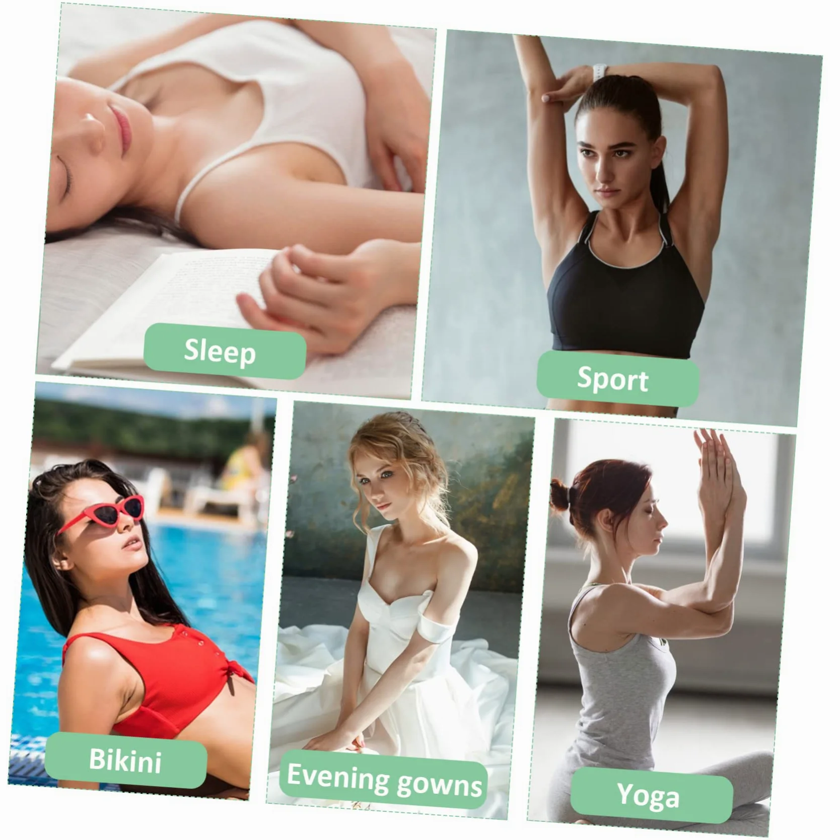 Almohadilla de Sujetador Desmontable 12 Pares Xxl, Fibra Elástica Poliéster | Lavable, Orificios de Ventilación, Cómoda y Ligera, para Vestidos de Boda y Gala, Talla Europea 38 40