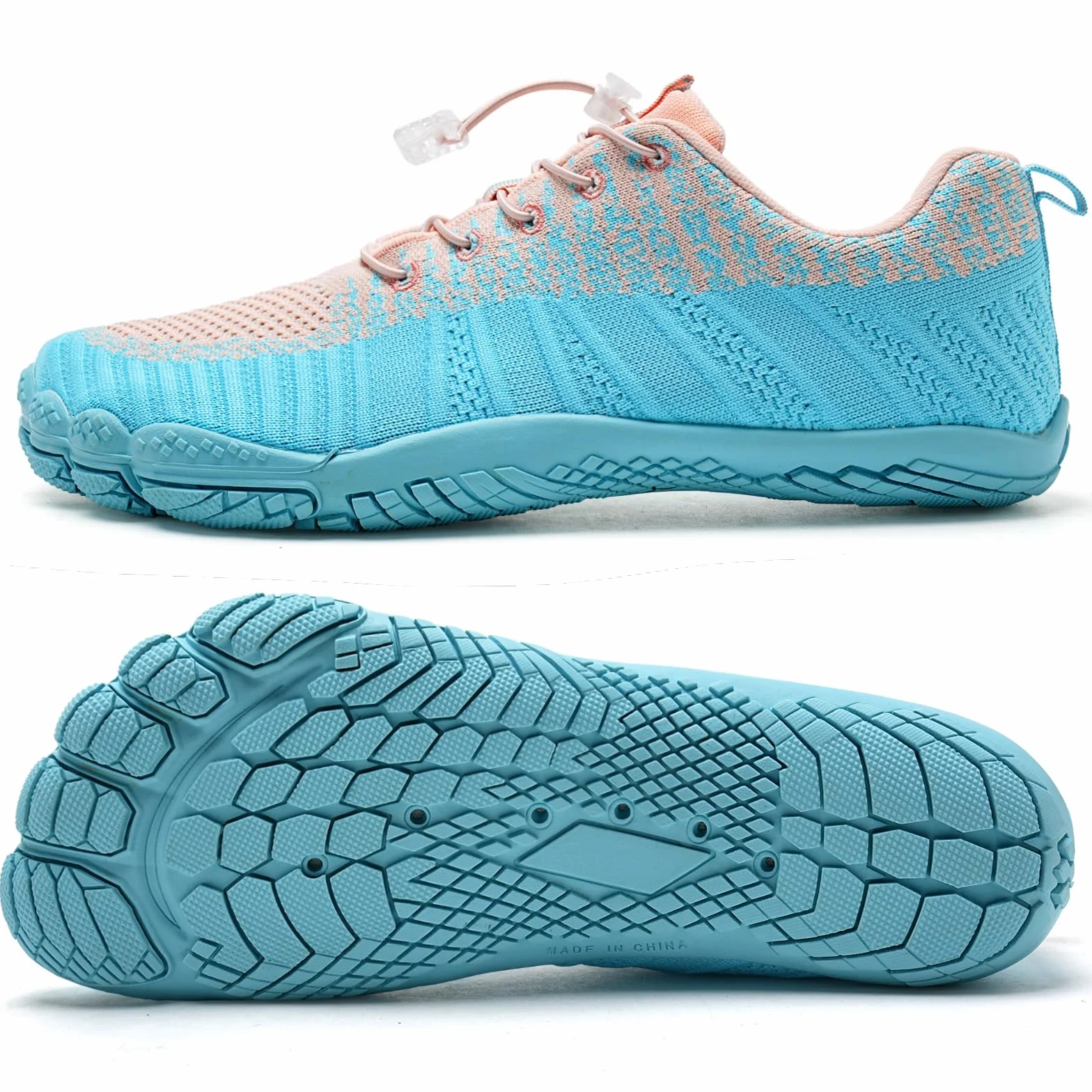 WateLves Zapatos de agua para hombre y mujer, calcetines de playa, transpirables, anchos, para nadar al aire libre, caminar, antideslizantes, para piscina, senderismo, kayak, buceo, surf, A-rosa/azul,