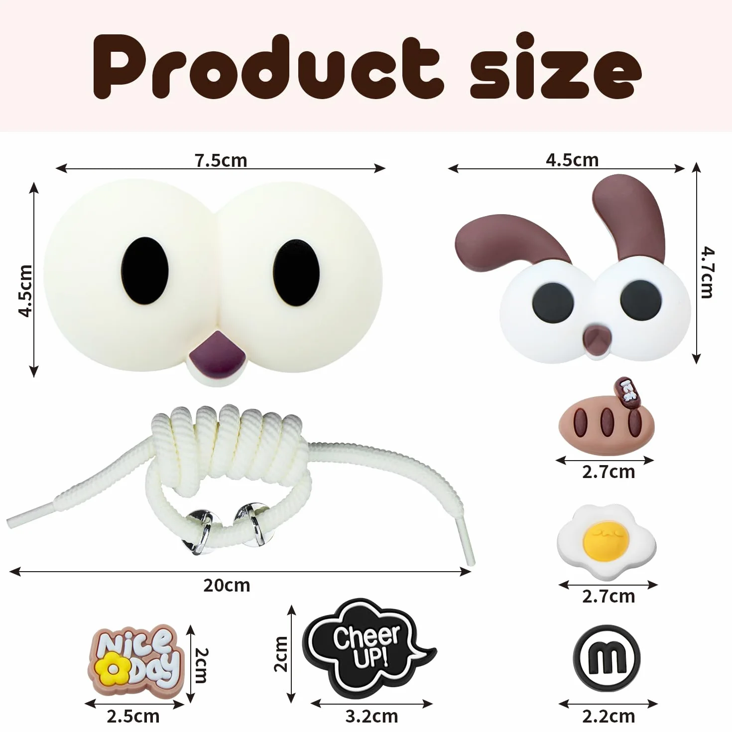 Adornos Zapatos, Shoe Charms, Encantos de Zapatos de PVC, Decoración de Zapatos Dibujos Animados Ojos Grandes 3D para Niños y Adultos, 14 Piezas Pins para Crocs, Bolsos, Pulseras