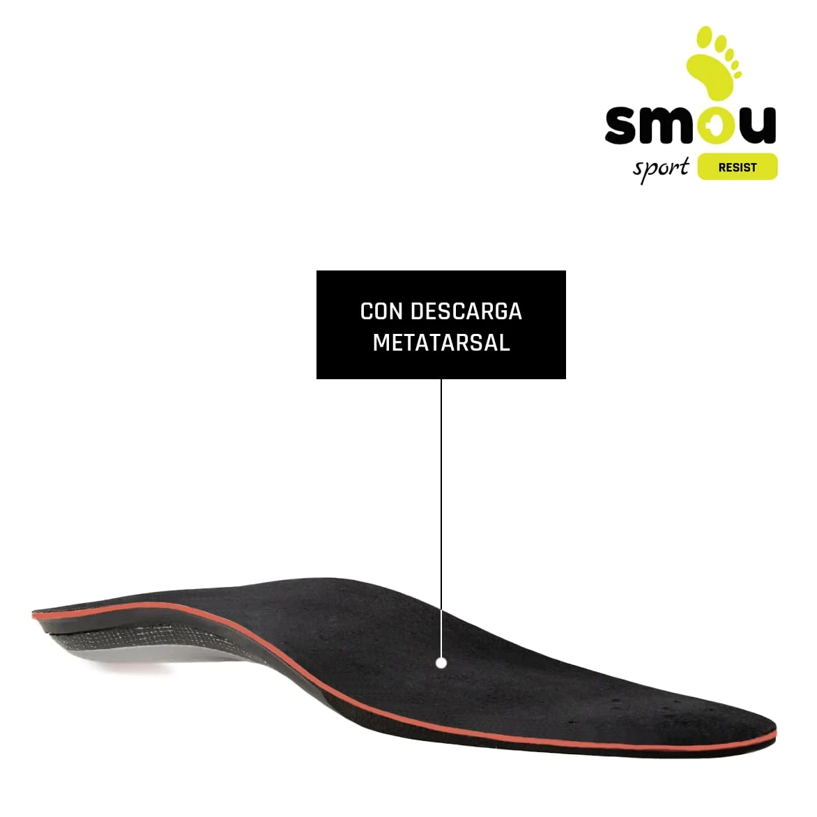 SMOU SPORT RESIST Plantillas gel Mujer y Hombre | Soporte del Arco | Absorción de impactos | Alivio Metatarsal y Talón | Amortiguación | Para Zapatillas Deportivas (37-38 EU)