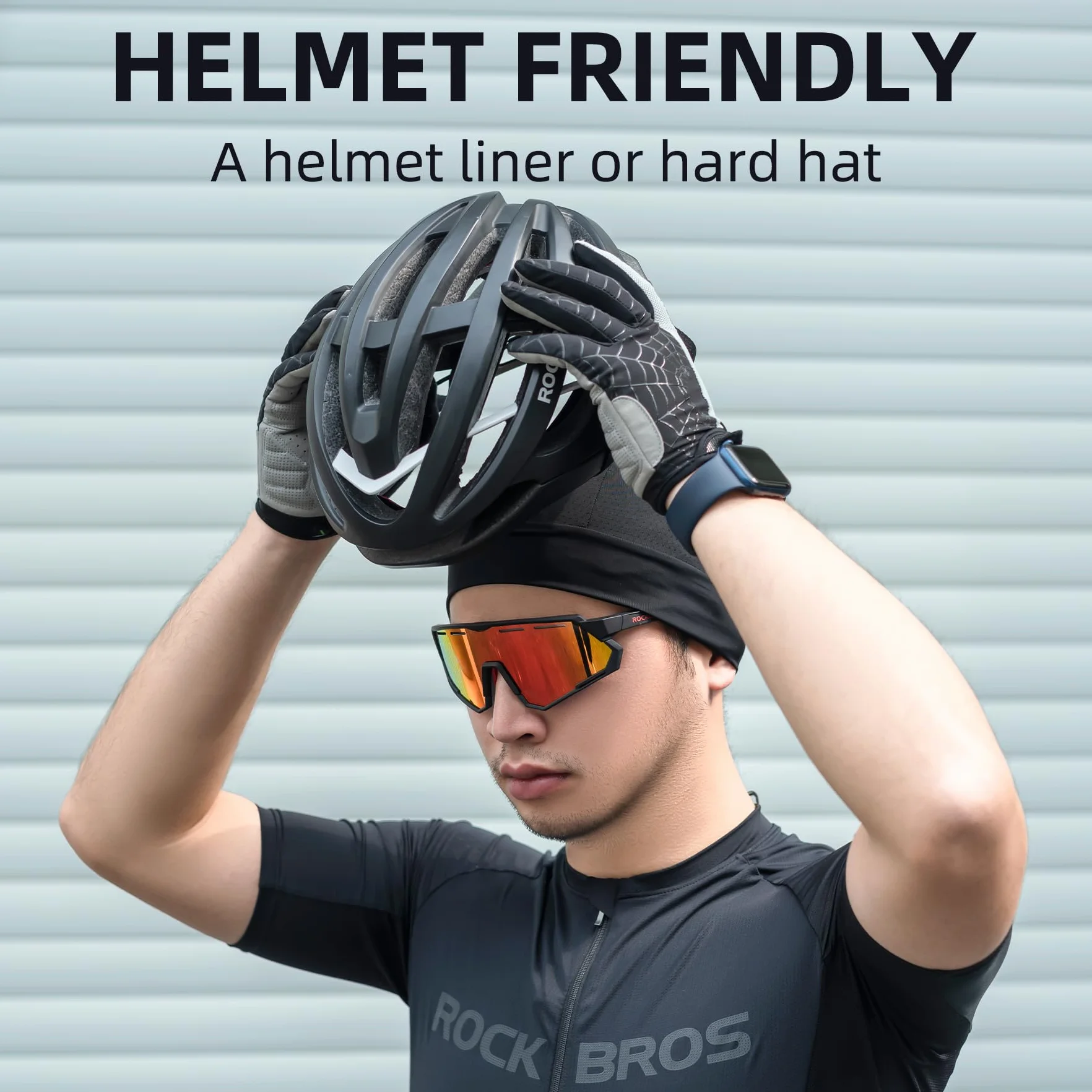 ROCKBROS Gorro Verano Ciclismo Bajo Casco Protección UV UPF 50+ Sotocasco Suave Secado Rápido