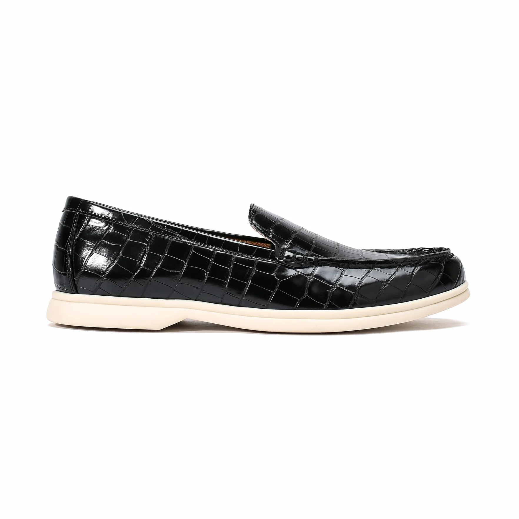 Allthemen Mocasines Hombre Casuales con Estampado de Cocodrilo Elegante Loafers sin Cordones Plano Cómodo