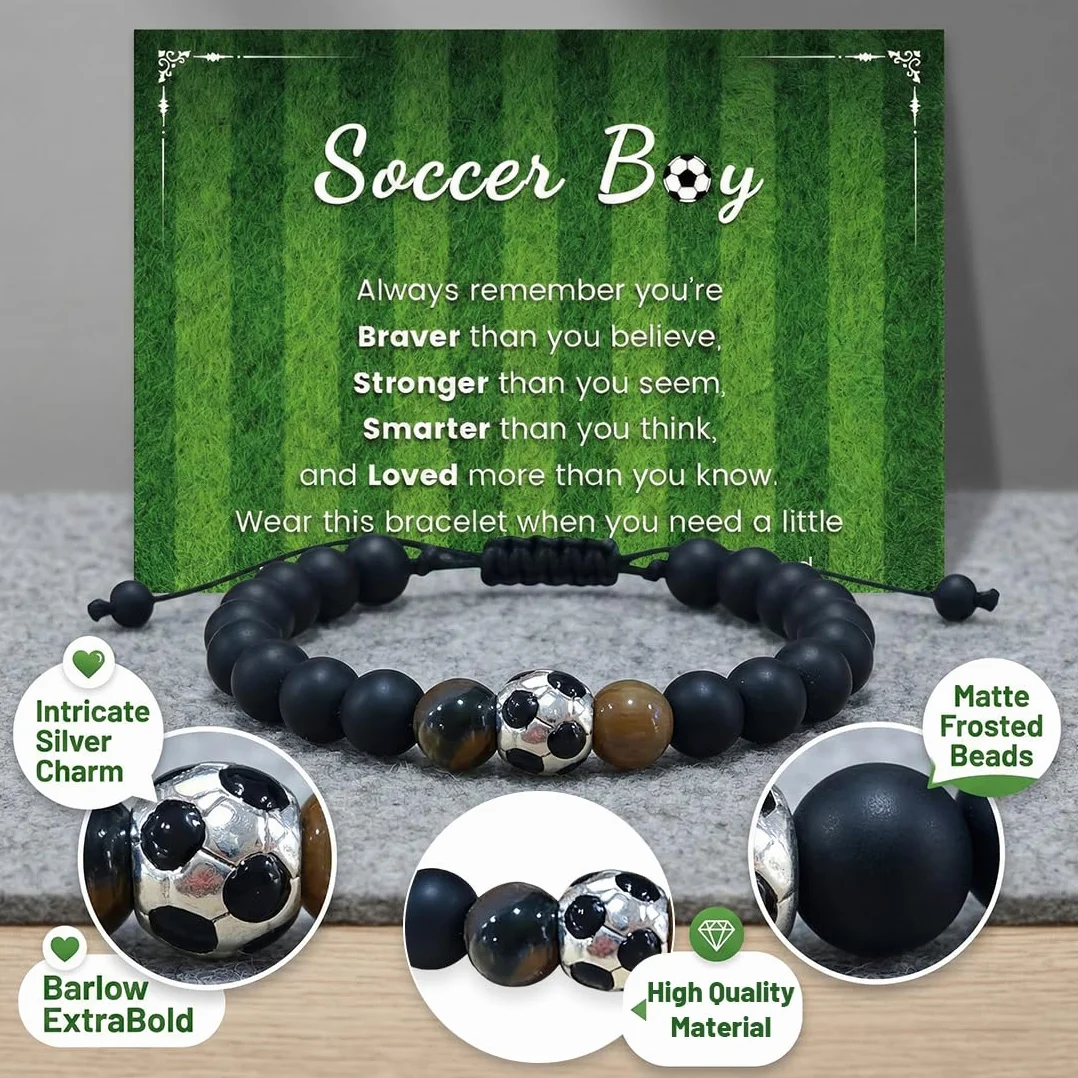 Futbol Pulsera de Regalos Regalos Futbol Niños Regalos de Futbol para Niños Cumpleaños 8-12 Años Pulsera De Fútbol Regalos Chico Originales Jovenes Regalos Unisex