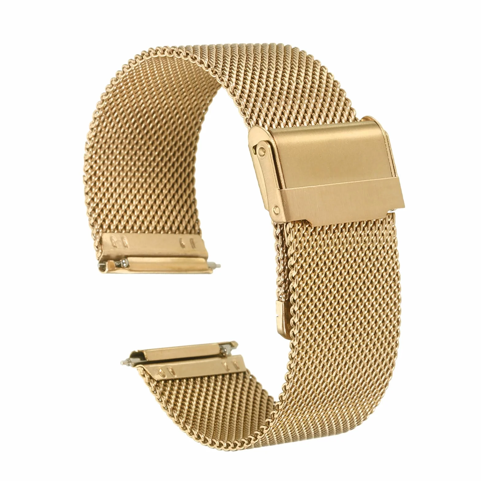 QUARKZMAN Correa de Reloj de Malla de Acero Inoxidable con Liberación Rápida, Correa de Reloj Metálica Ajustable para Hombres y Mujeres