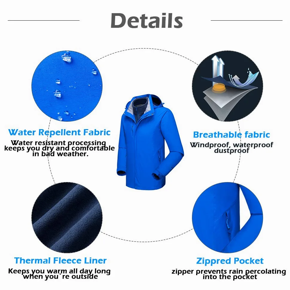 Chaqueta de Montaña Impermeable para Deportes Hombre con Capucha, Cortavientos Chubasqueros Rompevientos Jecket para Running Escalada Senderismo Ciclismo Camping