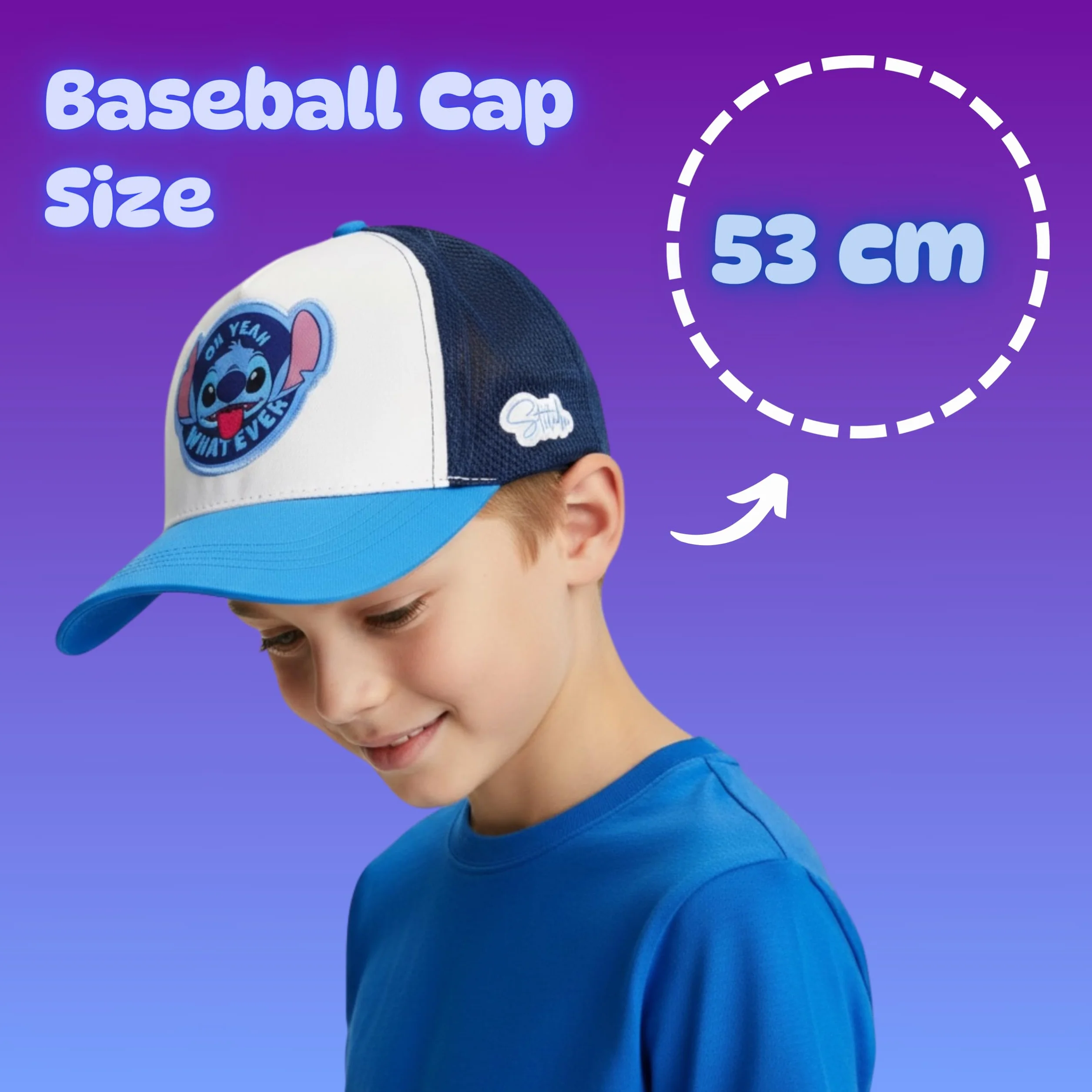 Disney Stitch Gorro para Niñas, Diseño Stitch y Angel Gorra de Beisbol Gorra de Verano Infantil, Regalo para Niñas y Adolescentes