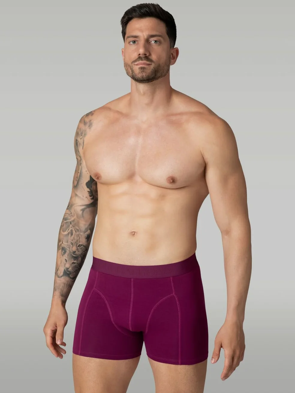 Muchachomalo Calzoncillos para Hombre, Ropa Interior Lisa de Algodón para Hombre, Pack de 4 Unidades, Bóxers Lisos de Corte Clásico con Cintura Elástica