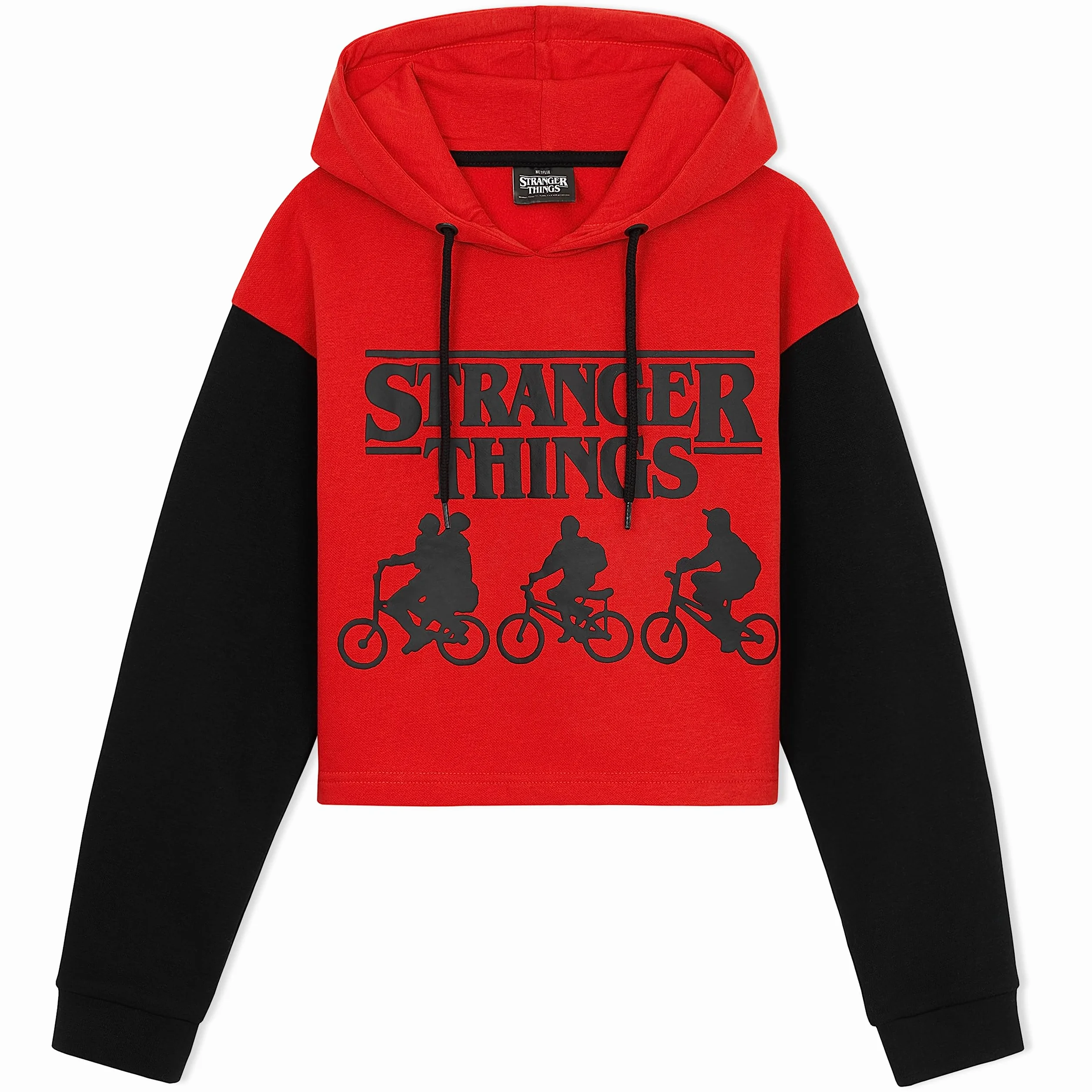 Stranger Things Sudadera Niña y Adolescentes 9-16 Años Sudadera con Capucha Regalos Cumpleaños Niños Colegio (Rojo/Negro, 14-15 Años)