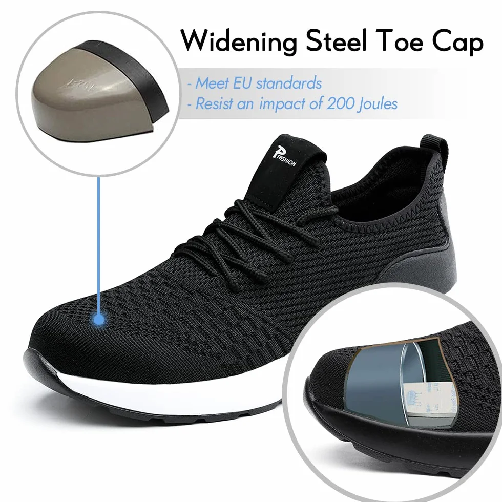 Nasogetch Zapatos de Seguridad Hombre Mujer Transpirable Antideslizante