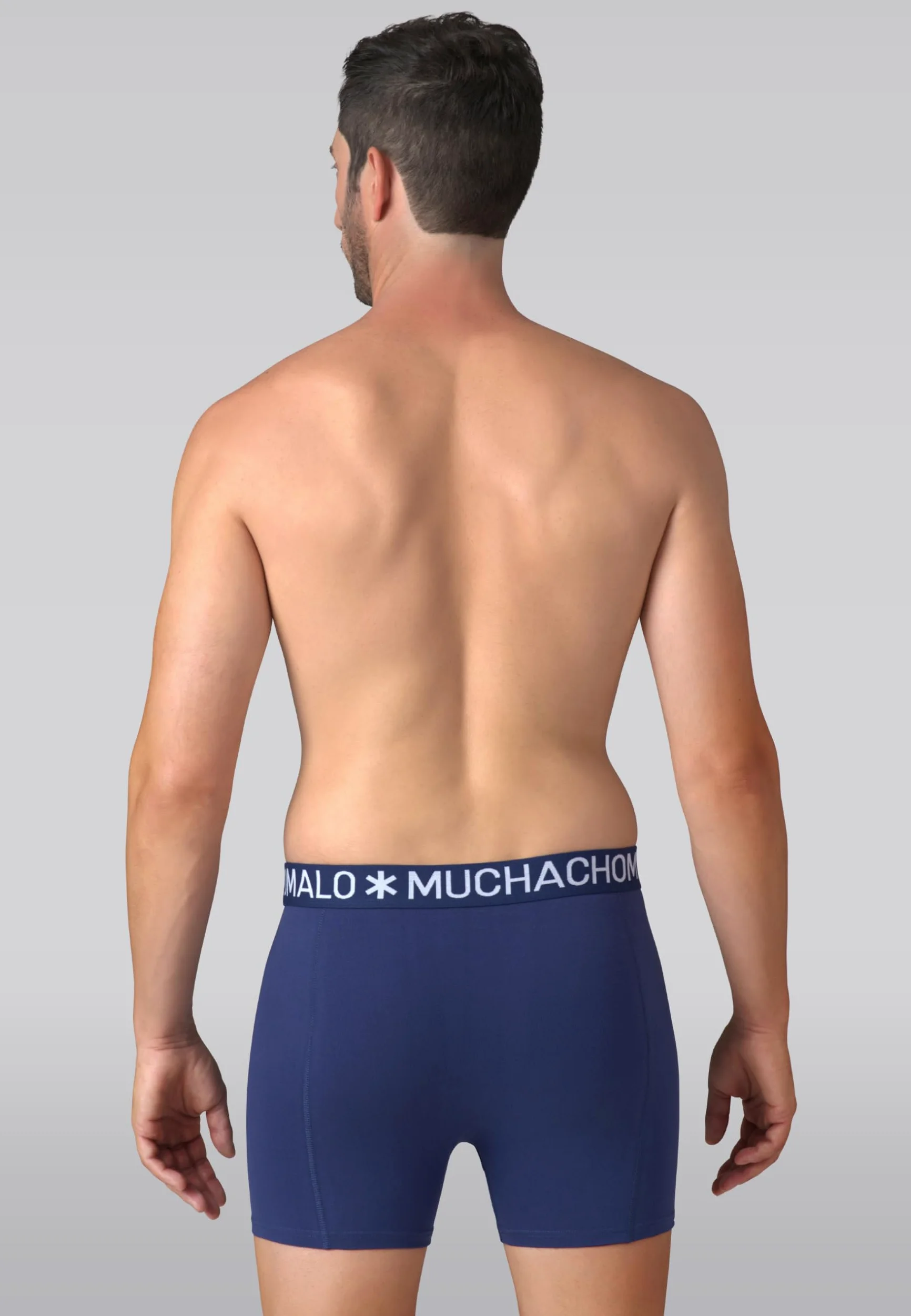 Muchachomalo Calzoncillos tipo bóxer para hombre, de algodón liso, paquete de 5 unidades, con ajuste clásico, con cintura elástica