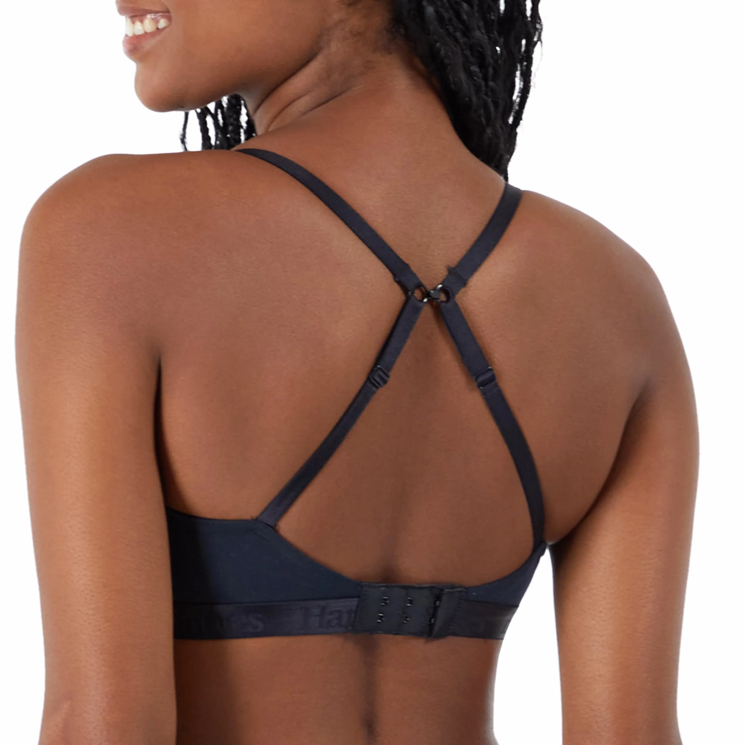 Hanes Originals Ultra Supersoft String Bralette, Pullover Bralette, Scoop Neck Sujetador Mujer (Pack de 1)