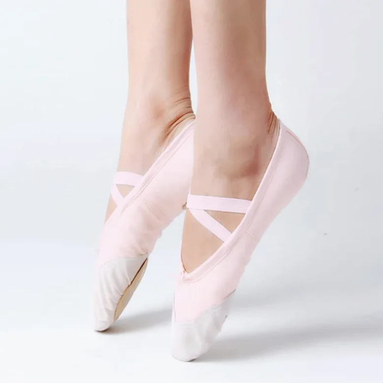 Zapatos de Baile de Ballet para niñas Zapatillas de Ballet de Suela Blanda de Lona para niños Zapatos de práctica cómodos para niños Zapato de Bailarina para Mujeres (Color : Beige, Tamaño del zapat