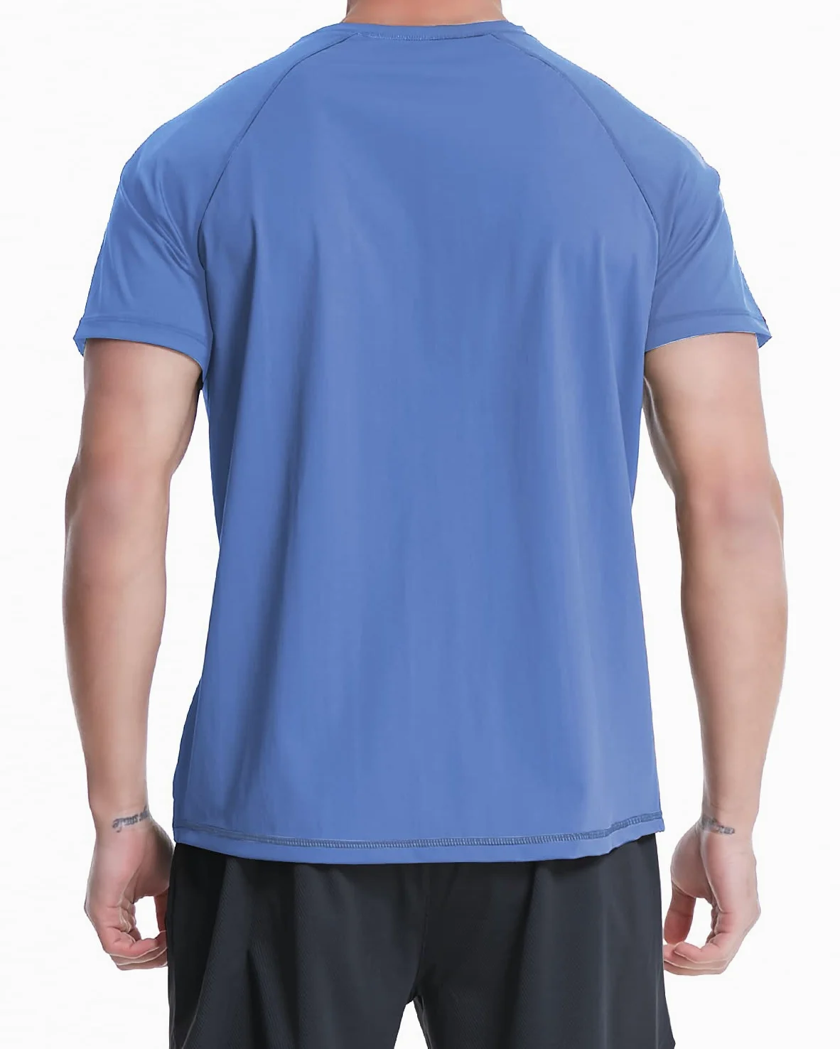VAYAGER Camiseta de Natación de Manga UPF 50+ Corta para Hombre Secado Rápido Protección UV Solar Rendimiento al Aire Libre