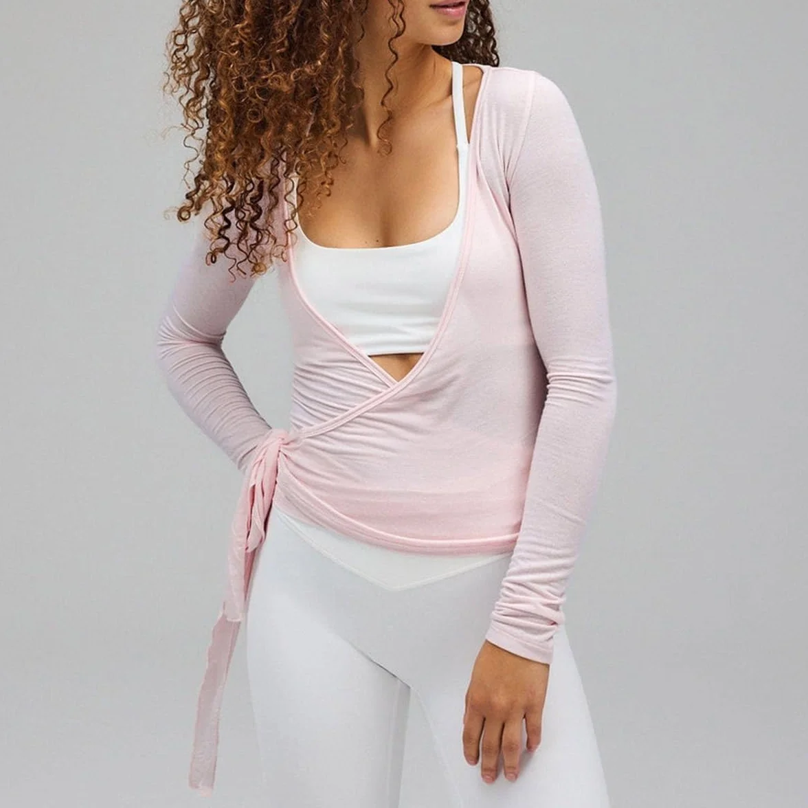 ORANDESIGNE Chaqueta Ballet Crop Top Mujer Danza Clásico Y2K
