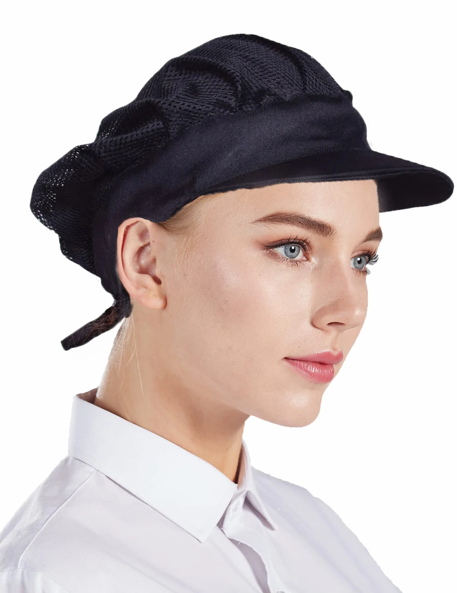 Nanxson 3 Uds Gorro de Chef Unisex Elástico para Cocinero de Cocina y Servicio de Alimentos - Red para el Cabello CF9061