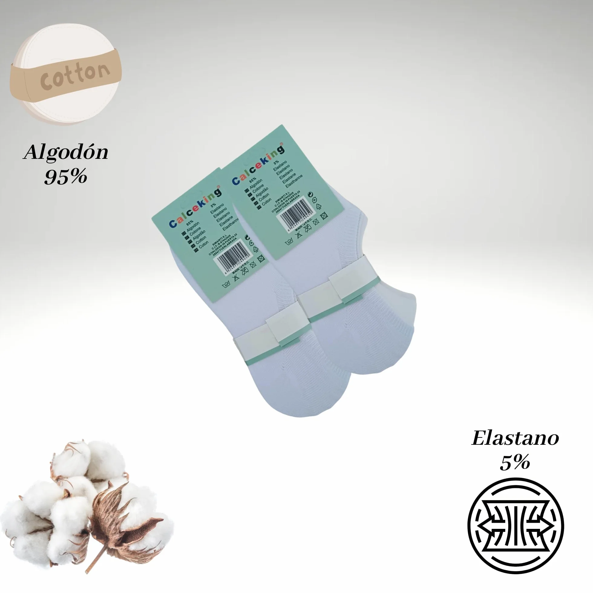 Calcetines invisibles niño niña algodón cortos transpirables antideslizantes silicona