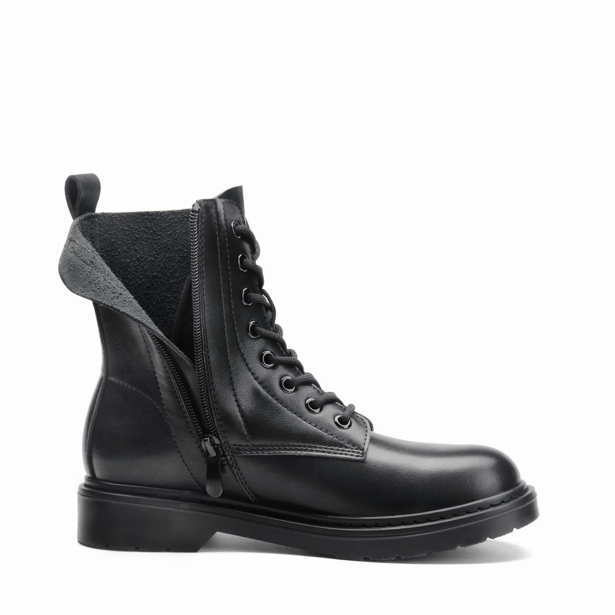 DREAM PAIRS Botas Vaqueras para Mujer Botas Cortas de Tobillo Bordadas y Cosidas, con Punta Cuadrada y Tacón Grueso, Estilo de Moda con Cremallera