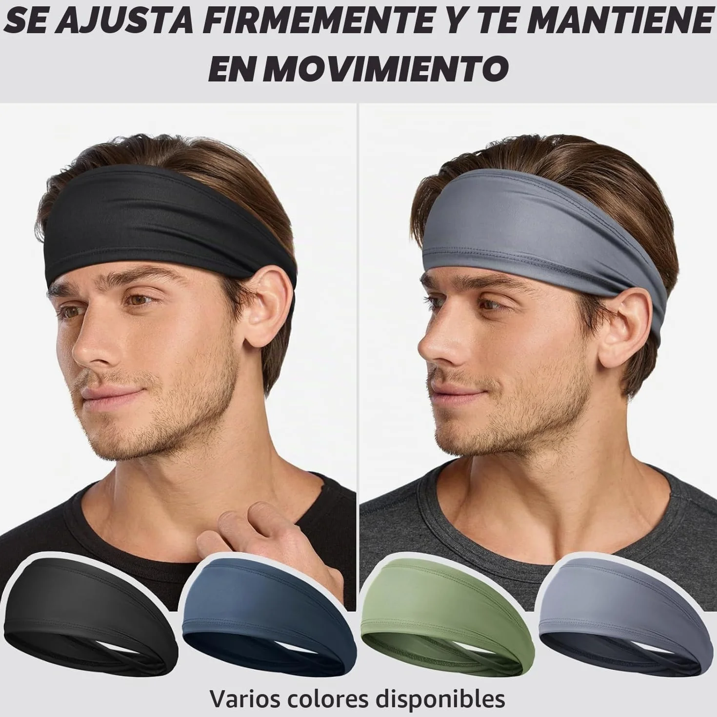 Cinta Pelo Deporte 4 Pcs Diadema Hombre Antiscivolo Elástico Headband Accesorios Running