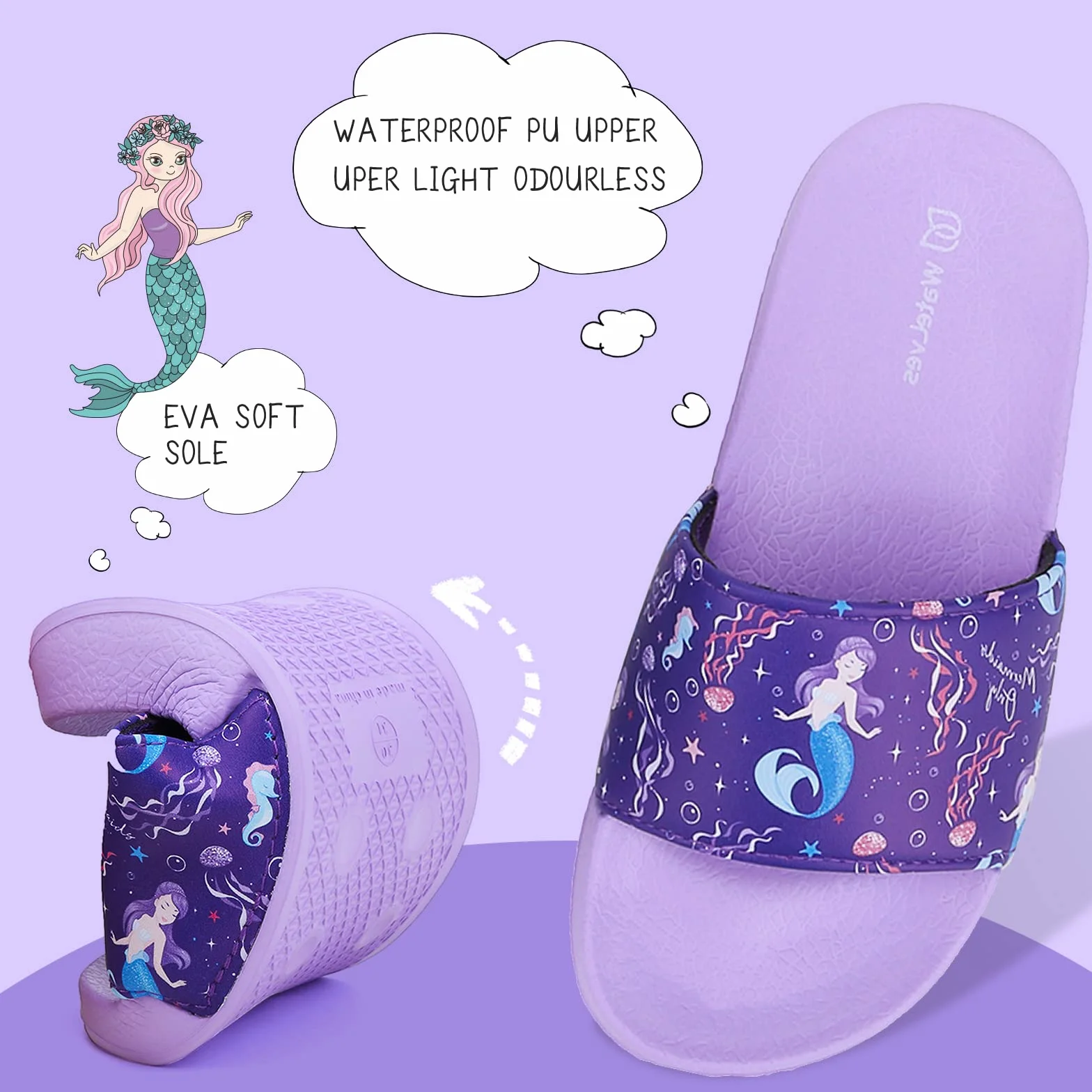 WateLves Chanclas Niña Playa Piscina Verano Zapatos Zapatillas de Ducha Niño Hogar Ligero Antideslizante Baño Sandalias