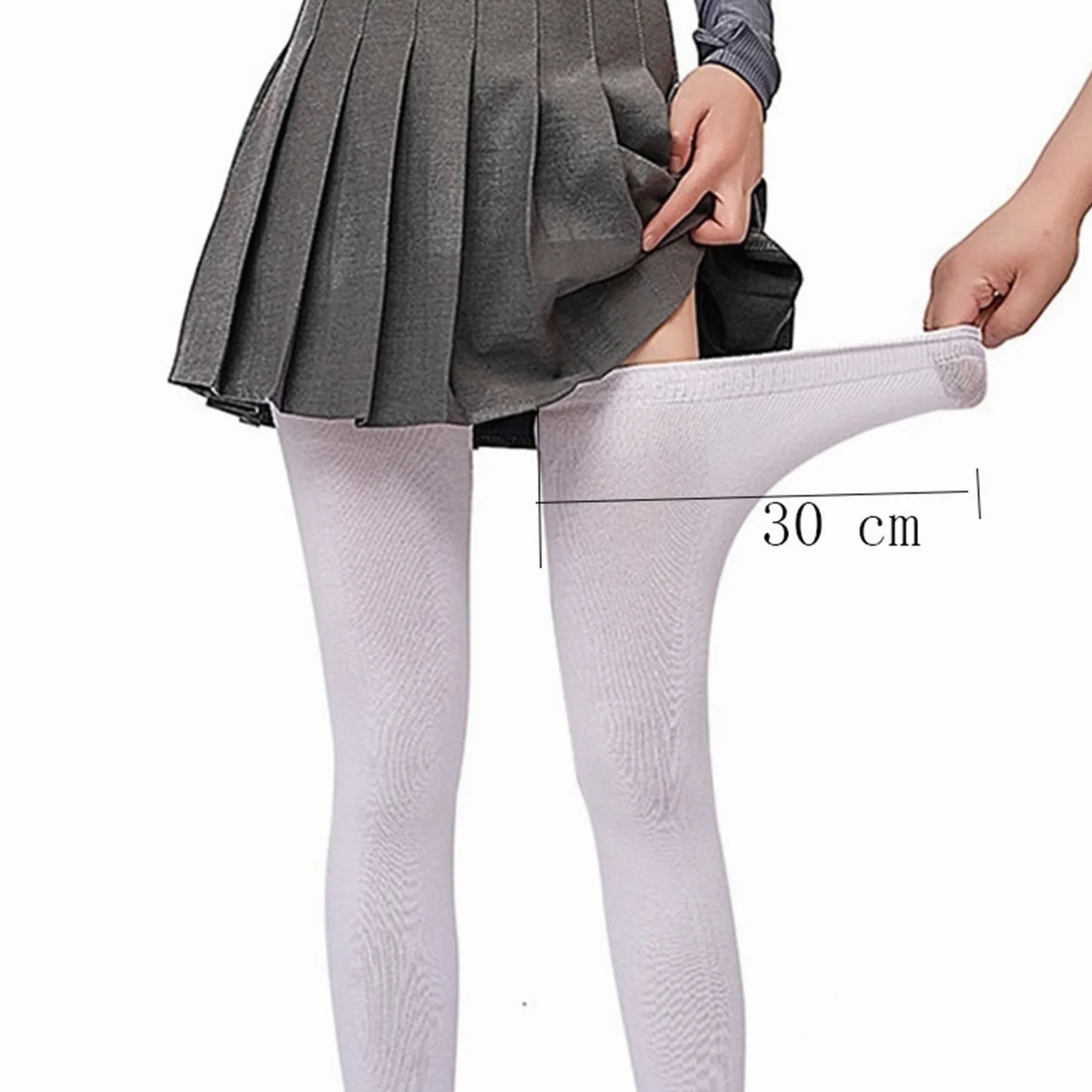 Medias de mujer Calcetines altos Super Elástico Plus Talla Medias for mujer Calcetines sobre la rodilla Sólido Color de Sólido Grueso Grueso Calcetines de algodón 2 pares Calcetines de mujer(E)