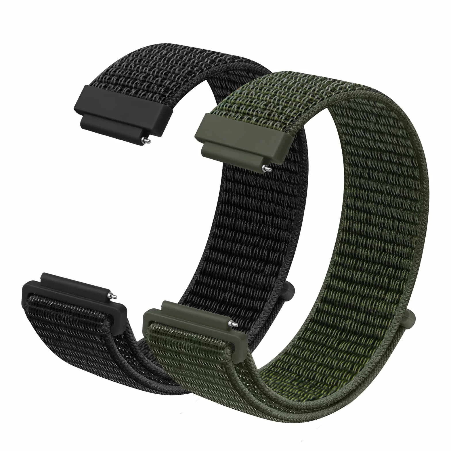 Vicloon 2Pcs Correas de Nylon para Reloj, 16mm 18mm 20mm Correa para Reloj Inteligente Universal, Correa Reloj de Repuesto, para Hombres y Mujeres