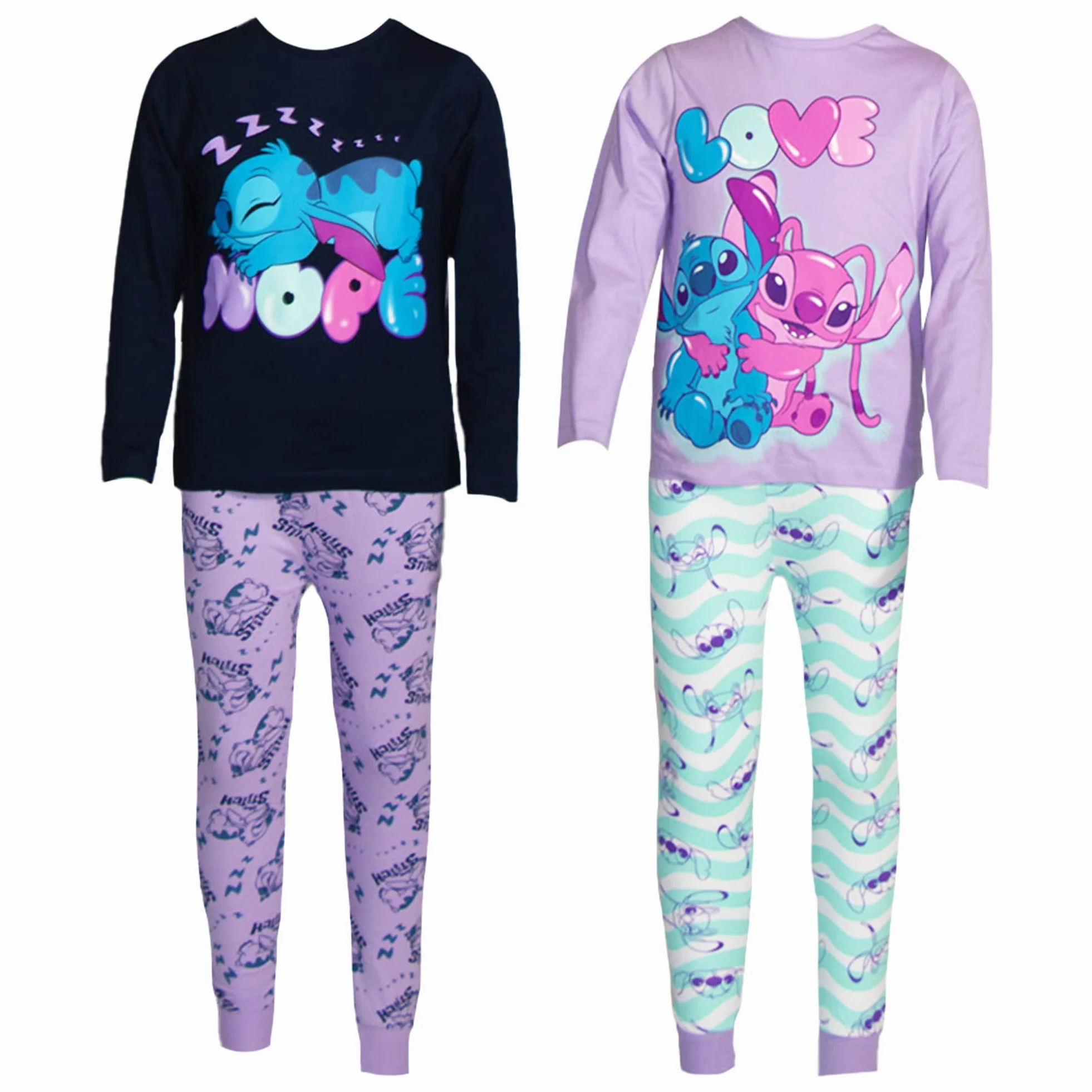 Disney Stitch - Conjunto de pijama para niños, tallas de 13 a 14 años, Diseño de puntada, 13-14 años