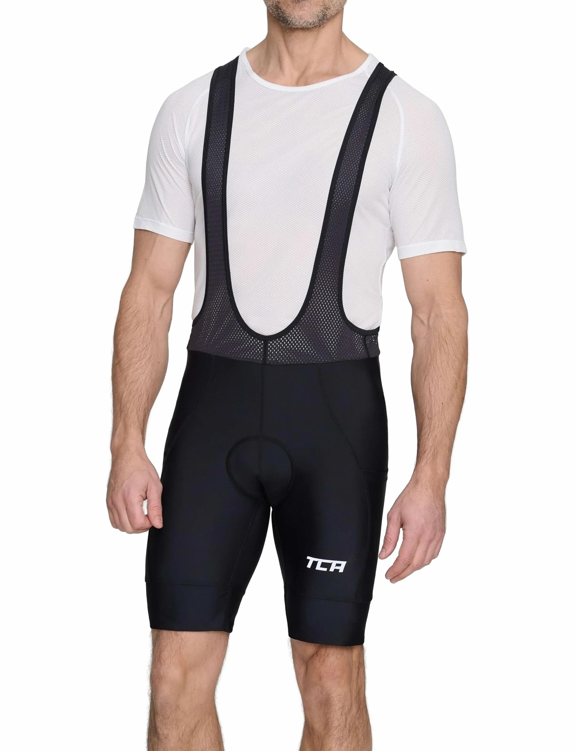 TCA Culotte con Tirantes Hombre Acolchado – Pantalón Corto Ciclismo con Bolsillos Laterales – Tejido Secado Rápido Carretera, Gravel y MTB