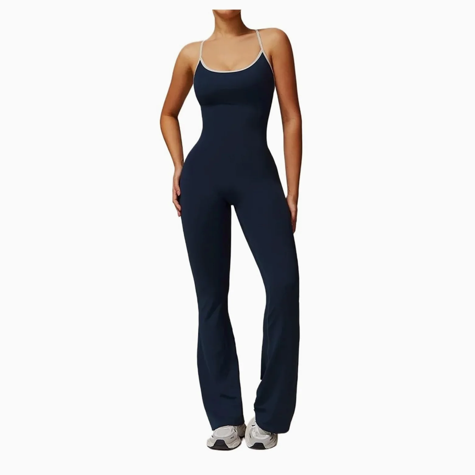 Mono de yoga sin espalda Mono Deportivo Sexy Con Espalda En V For Mujer, Conjunto De Gimnasio, Traje Entrenamiento Yoga, Ropa Deportiva Para Entrenamiento