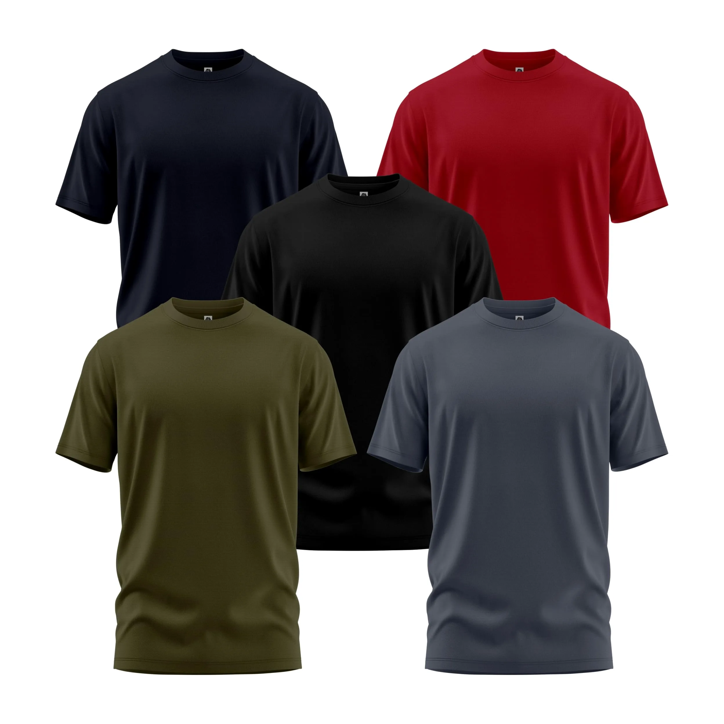 Toro Activa 3/5 Pack Mens Active T-Shirts Quick Dry Short Sleeve Tops Moisture Wicking Athletic Running Workout Shirts